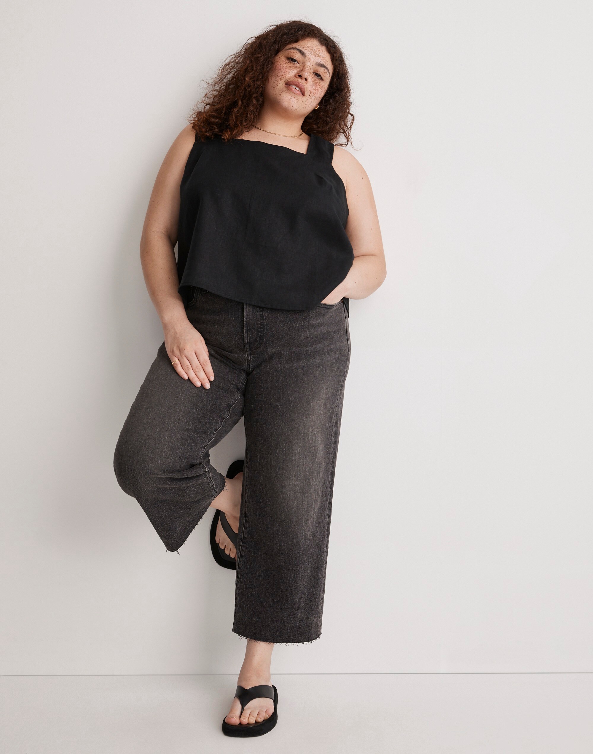 The Plus Perfect Vintage Wide-Leg Crop Jean
