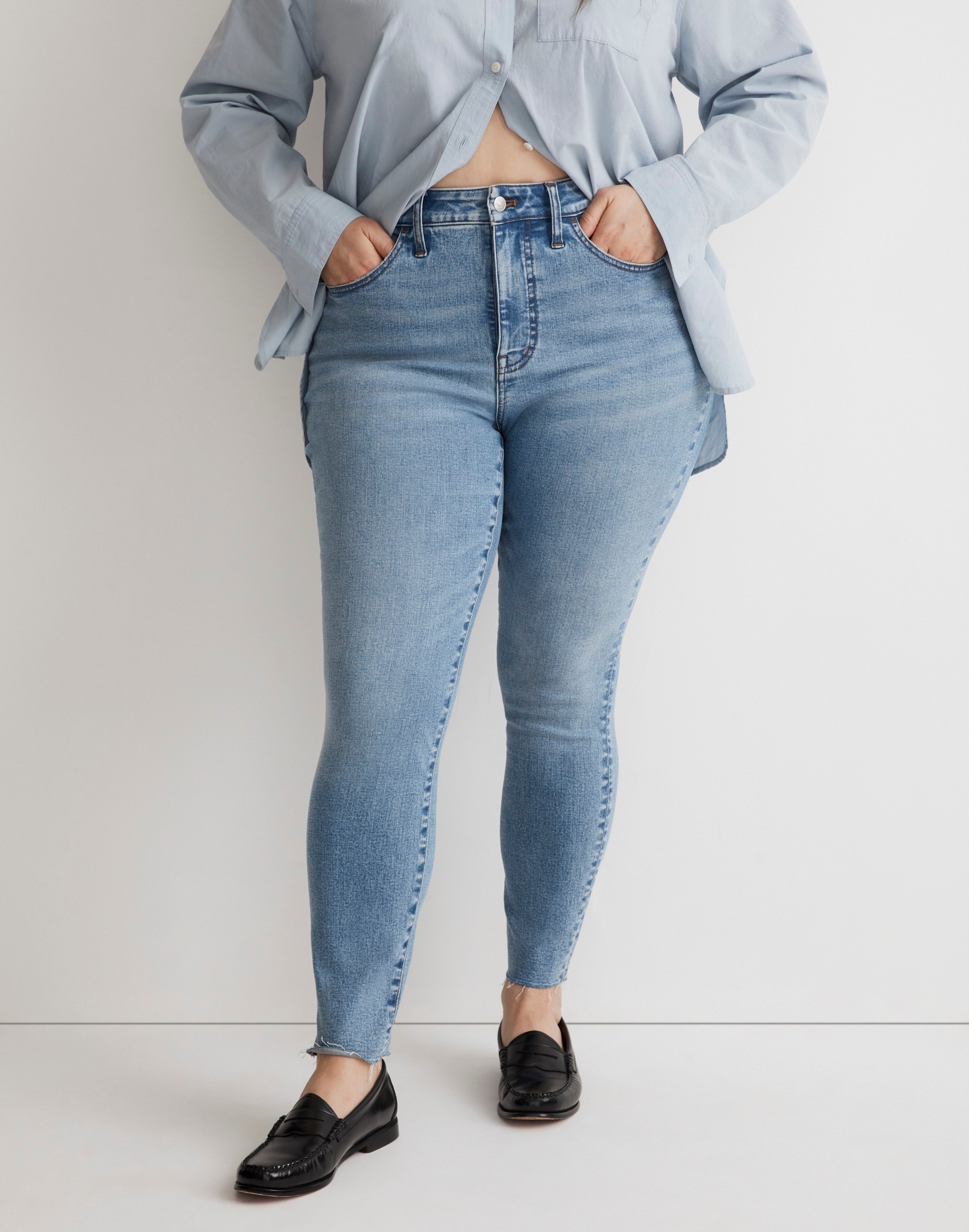 Plus 10" High-Rise Roadtripper Authentic Skinny Jeans in Bruening Wash