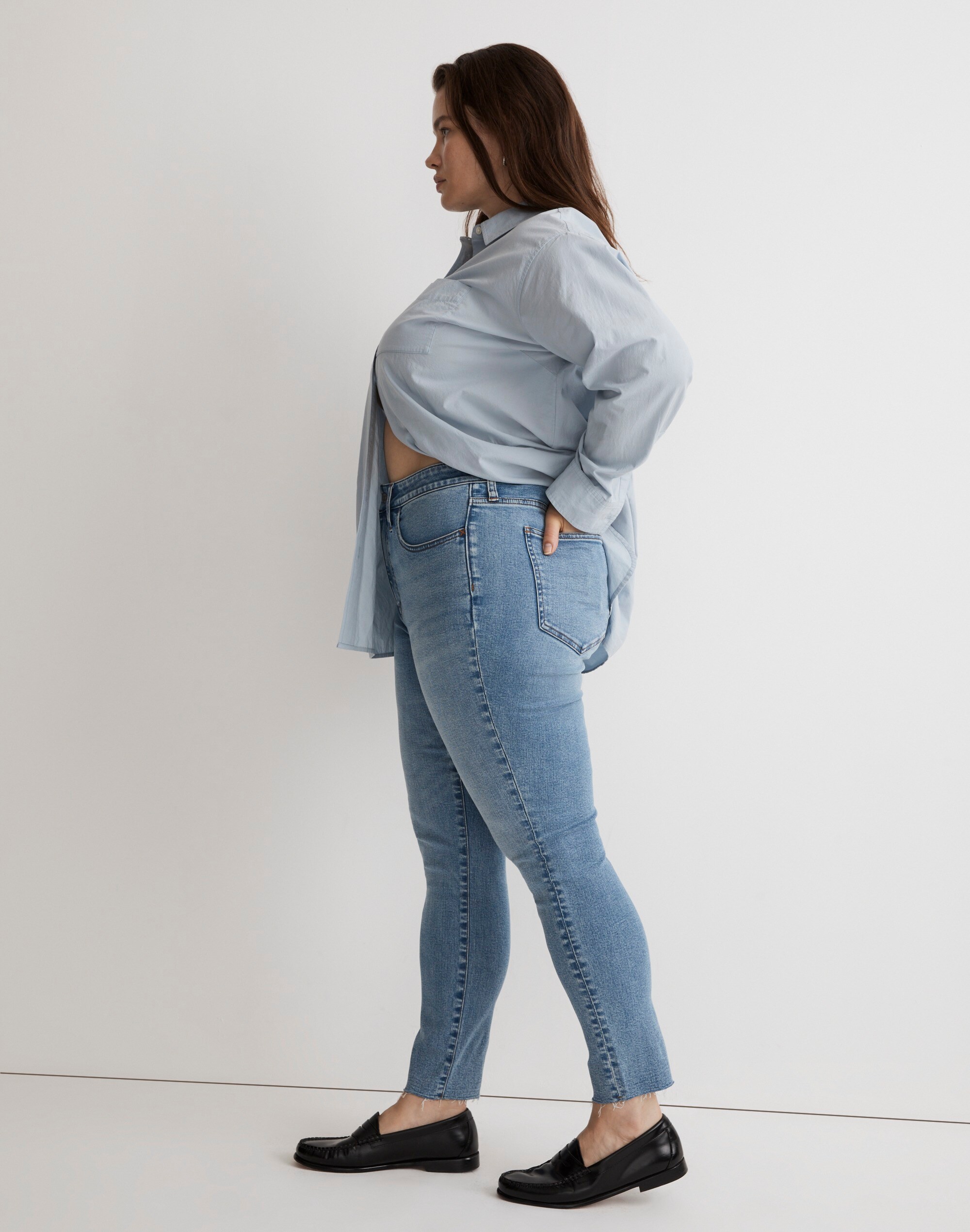 Plus 10" High-Rise Roadtripper Authentic Skinny Jeans in Bruening Wash