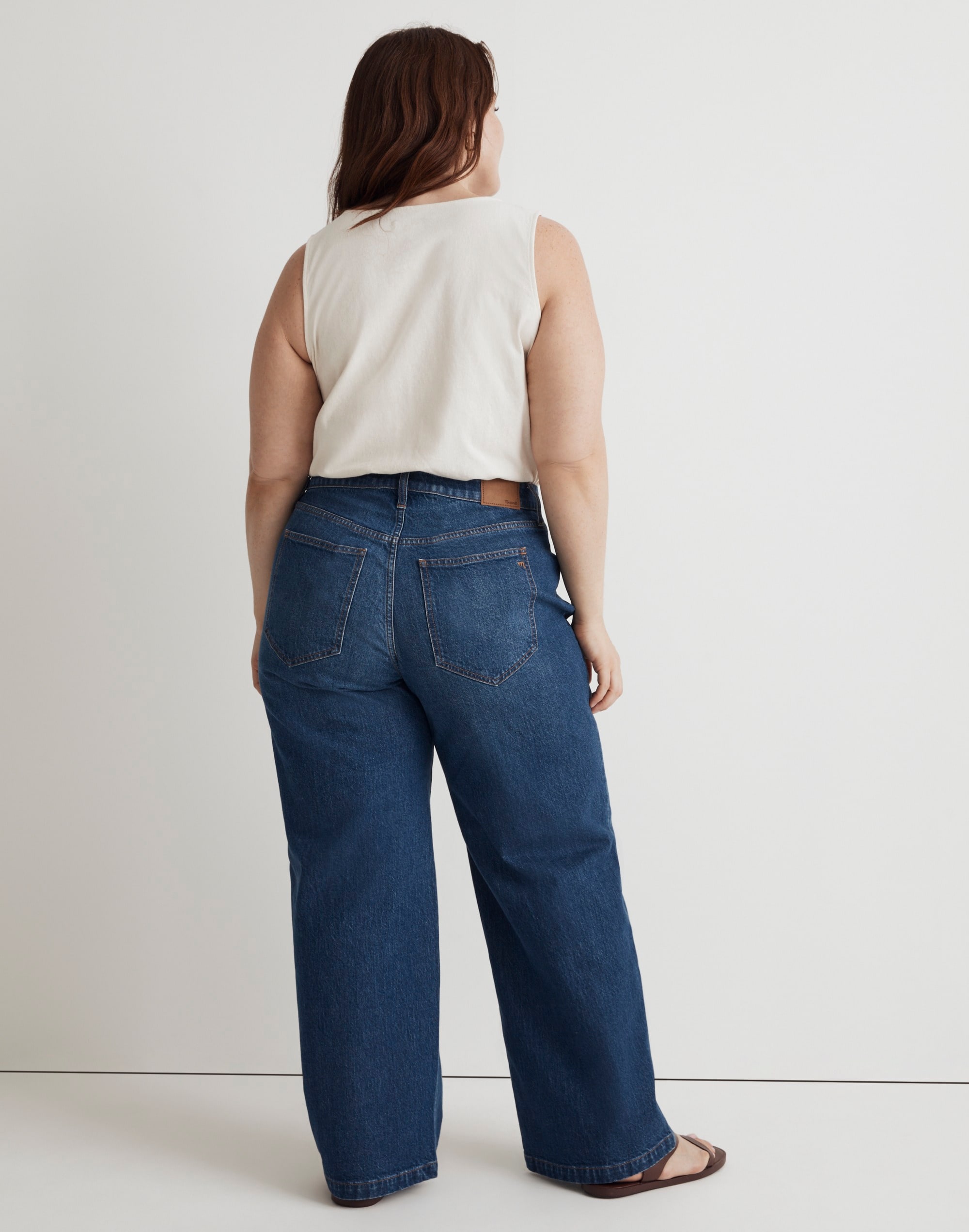 The Plus Perfect Vintage Wide-Leg Jean in Caronia Wash: Patch Pocket Edition