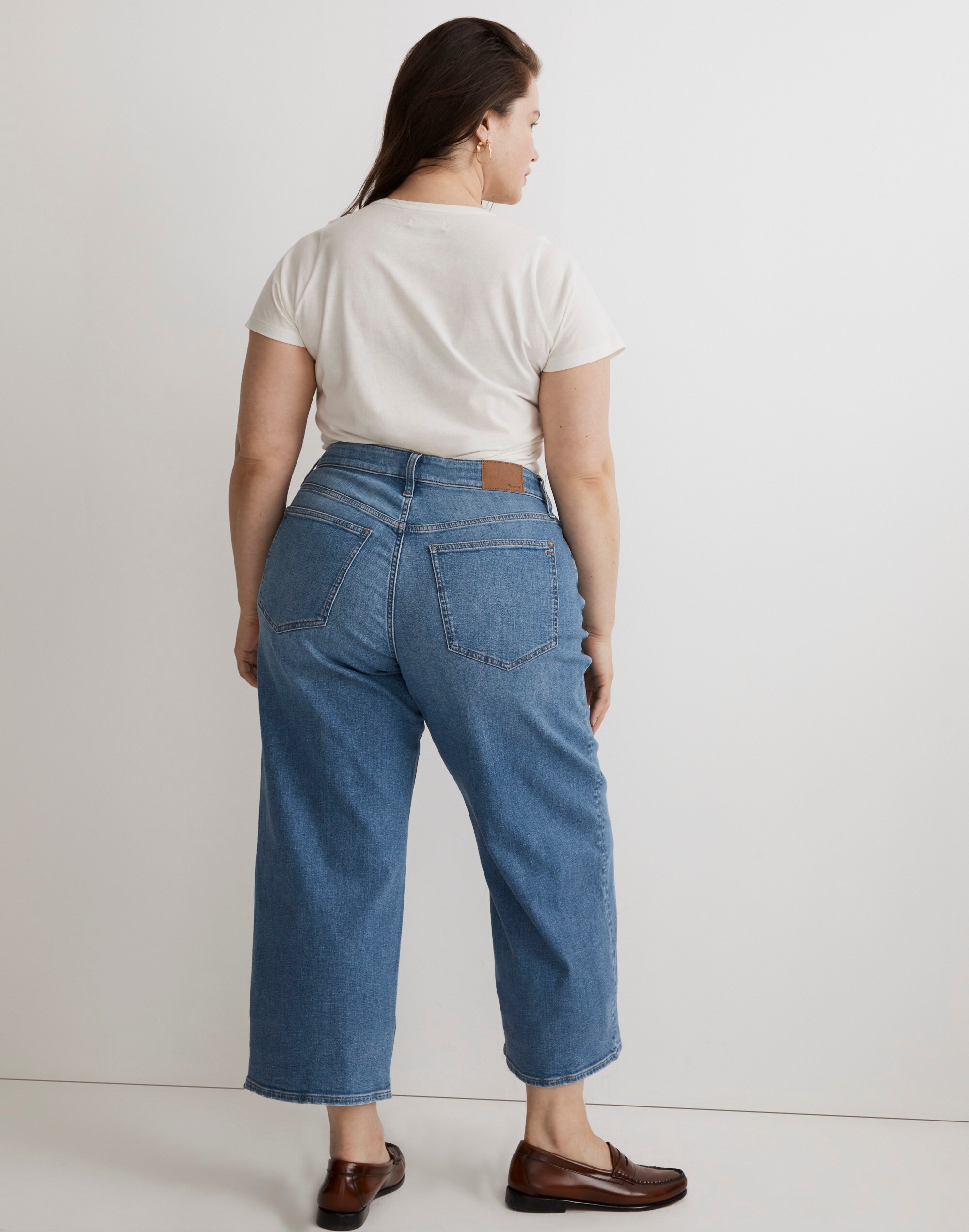 The Plus Curvy Perfect Vintage Wide-Leg Crop Jean in Ohlman Wash