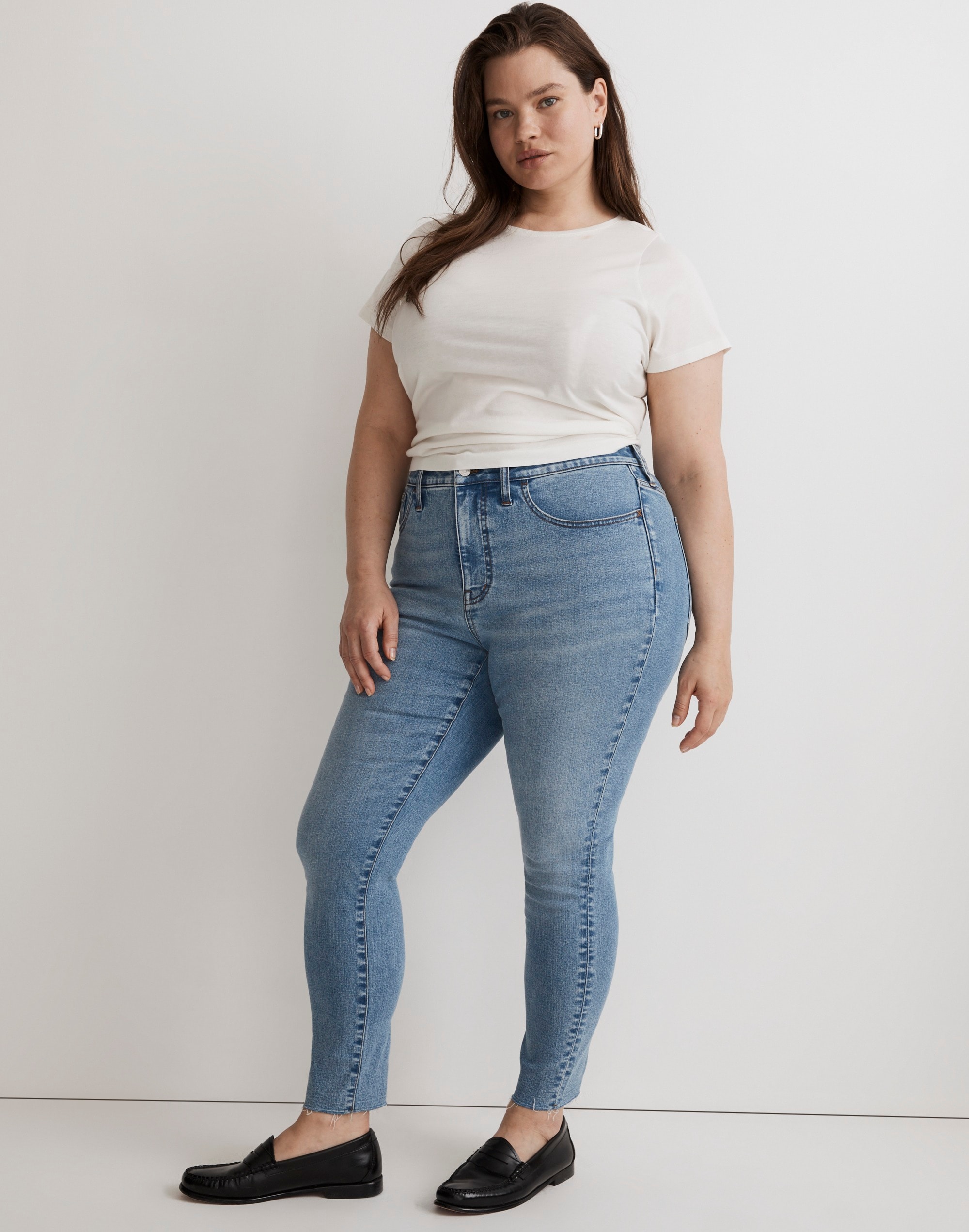 plus curvy 10" high-rise roadtripper authentic skinny jeans in bruening wash