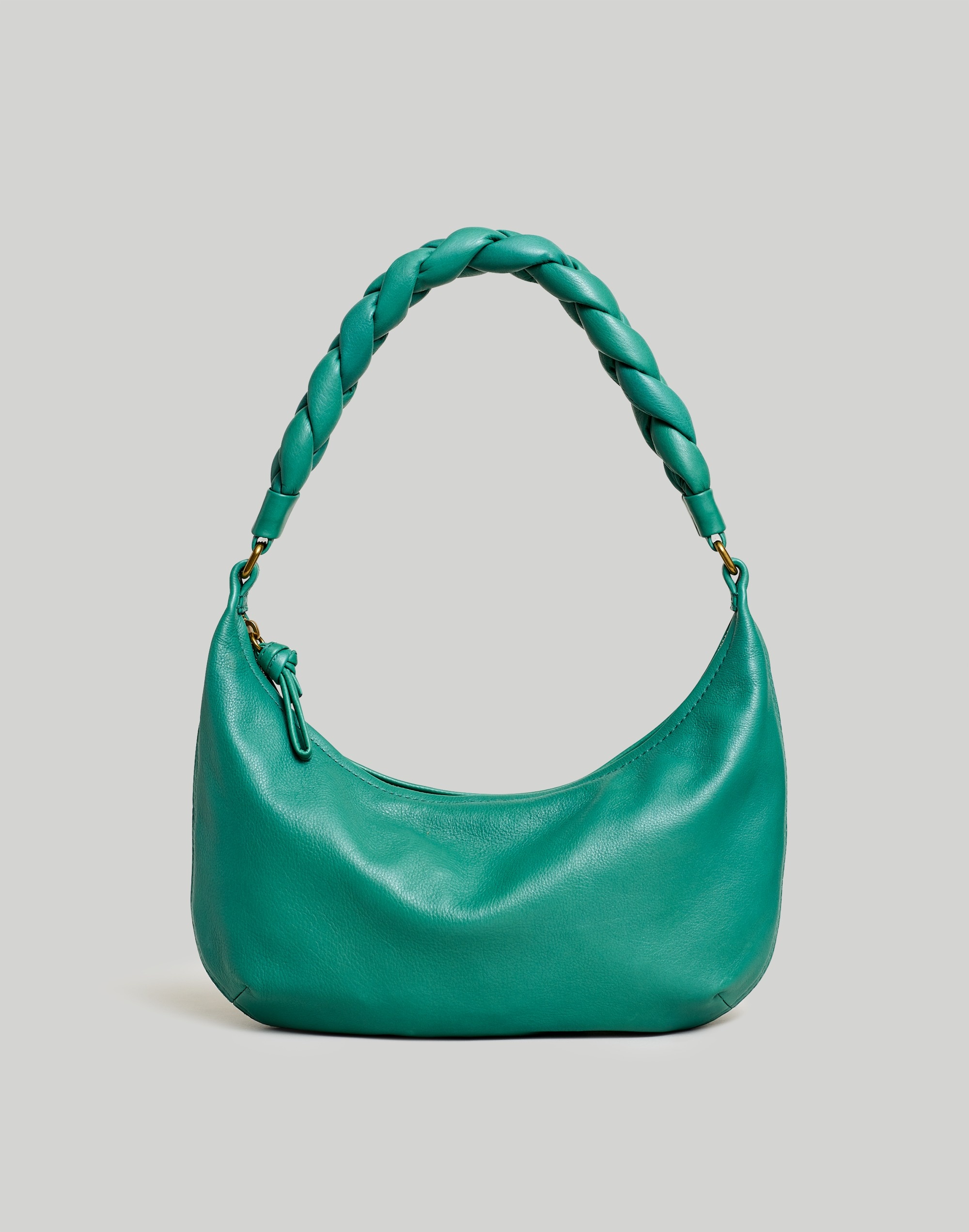 the piazza small slouch shoulder bag: braided strap edition
