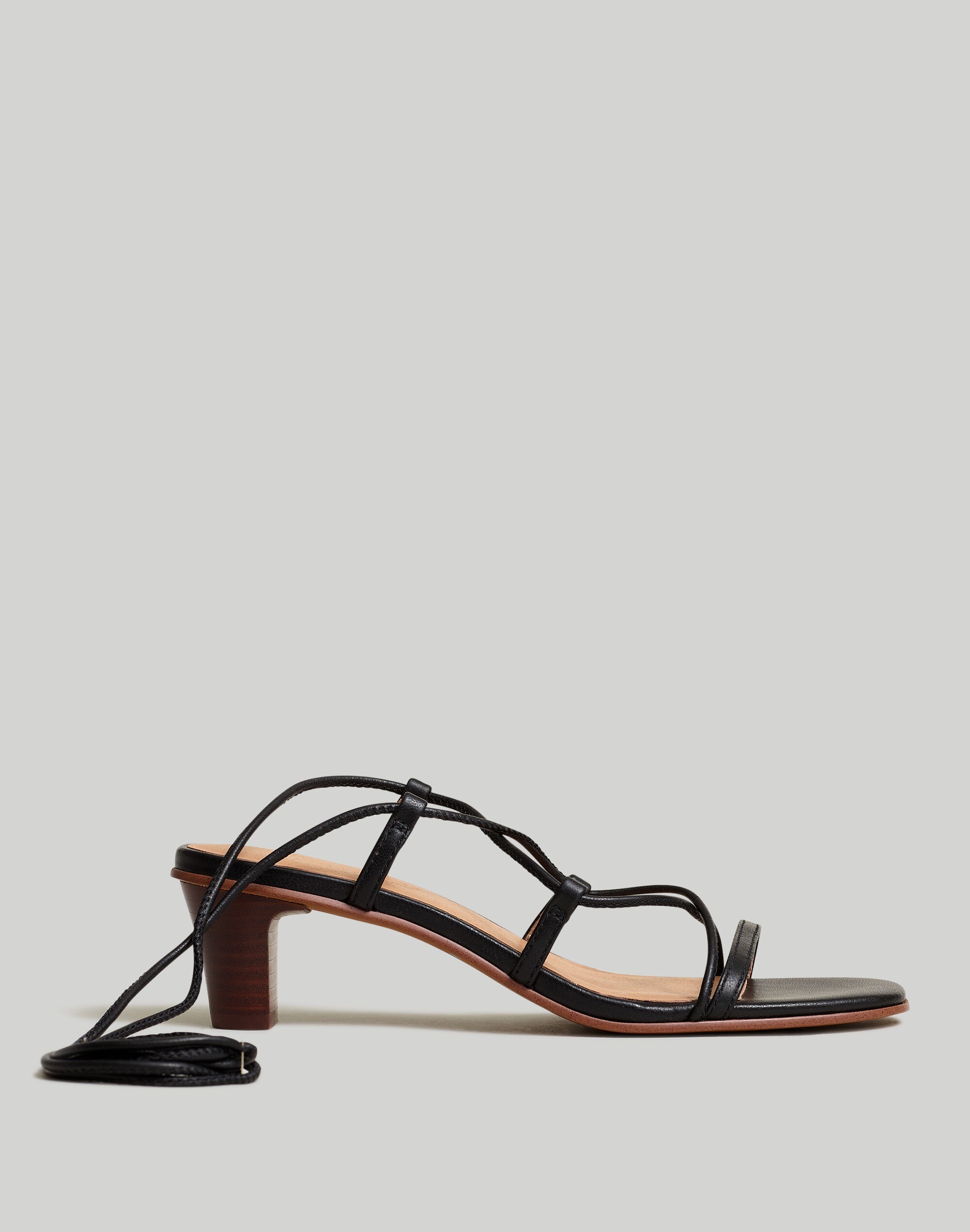 The Jeanine Lace-Up Sandal in Leather