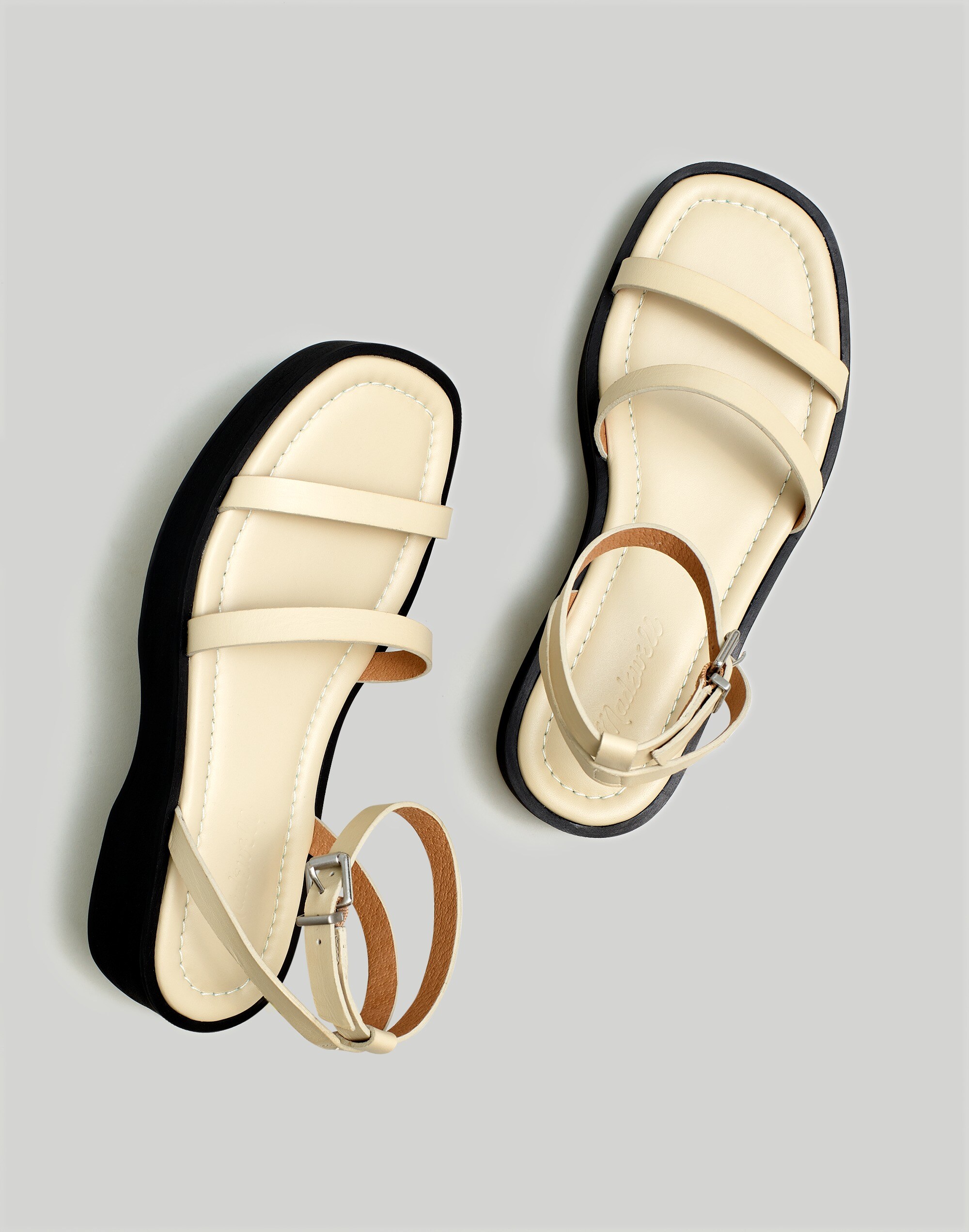 thumbnail image 2 of Madewell Women's Maximillian Two Strap Lug Sole Shoes - Breathable Leather Lining 2 of 11