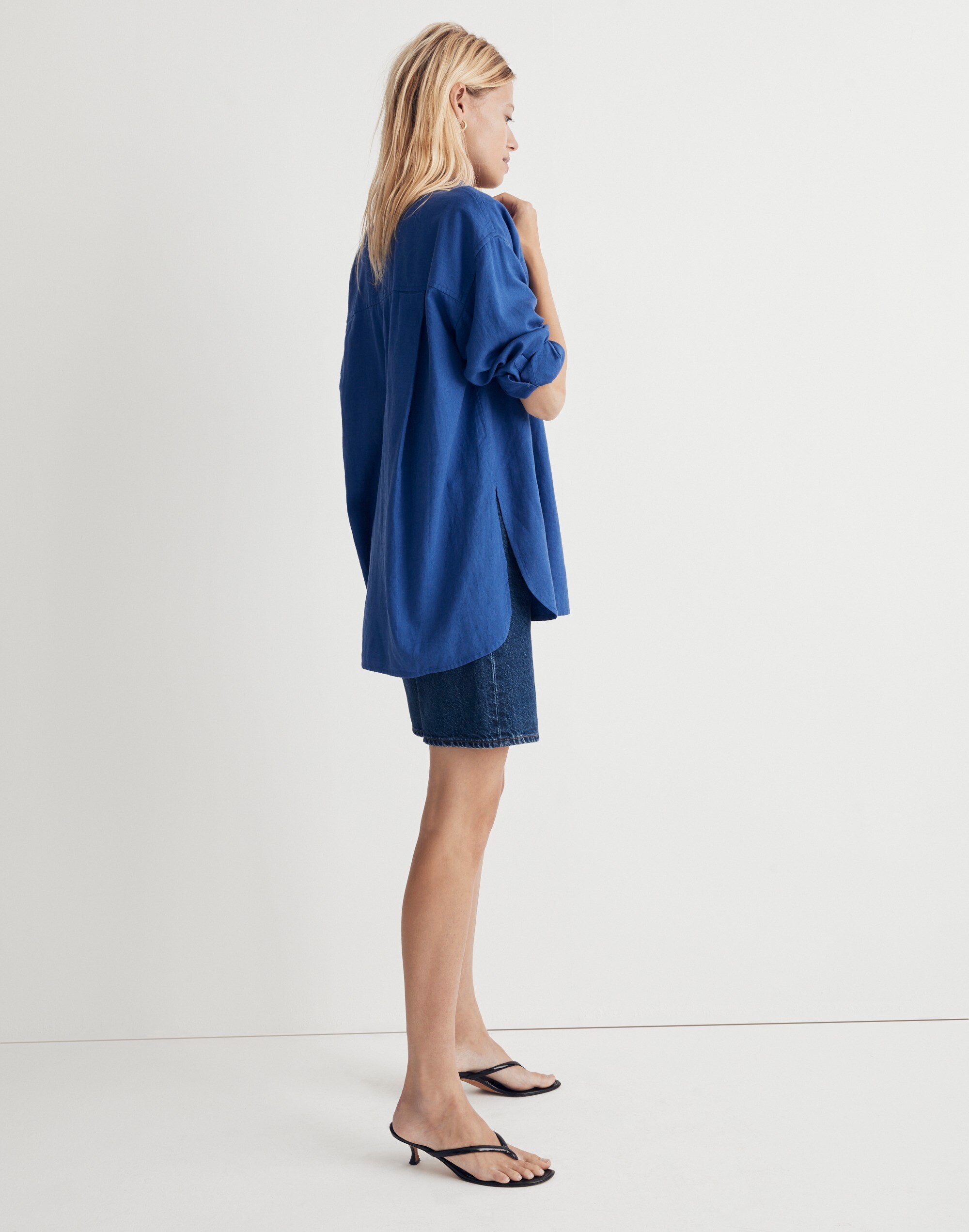 The Linen-Blend Oversized Shirt