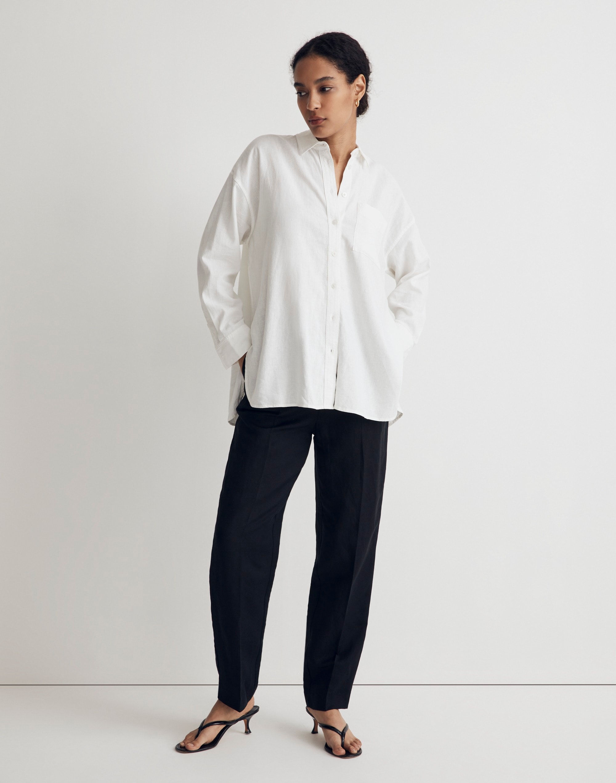 The Linen-Blend Oversized Shirt