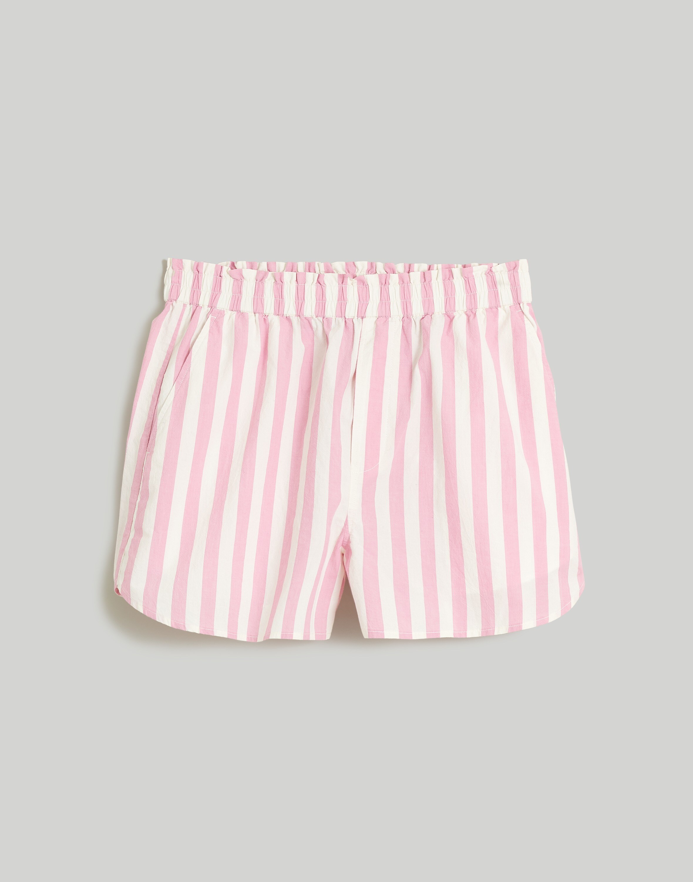 Plus Pull-On Shorts in Striped Signature Poplin