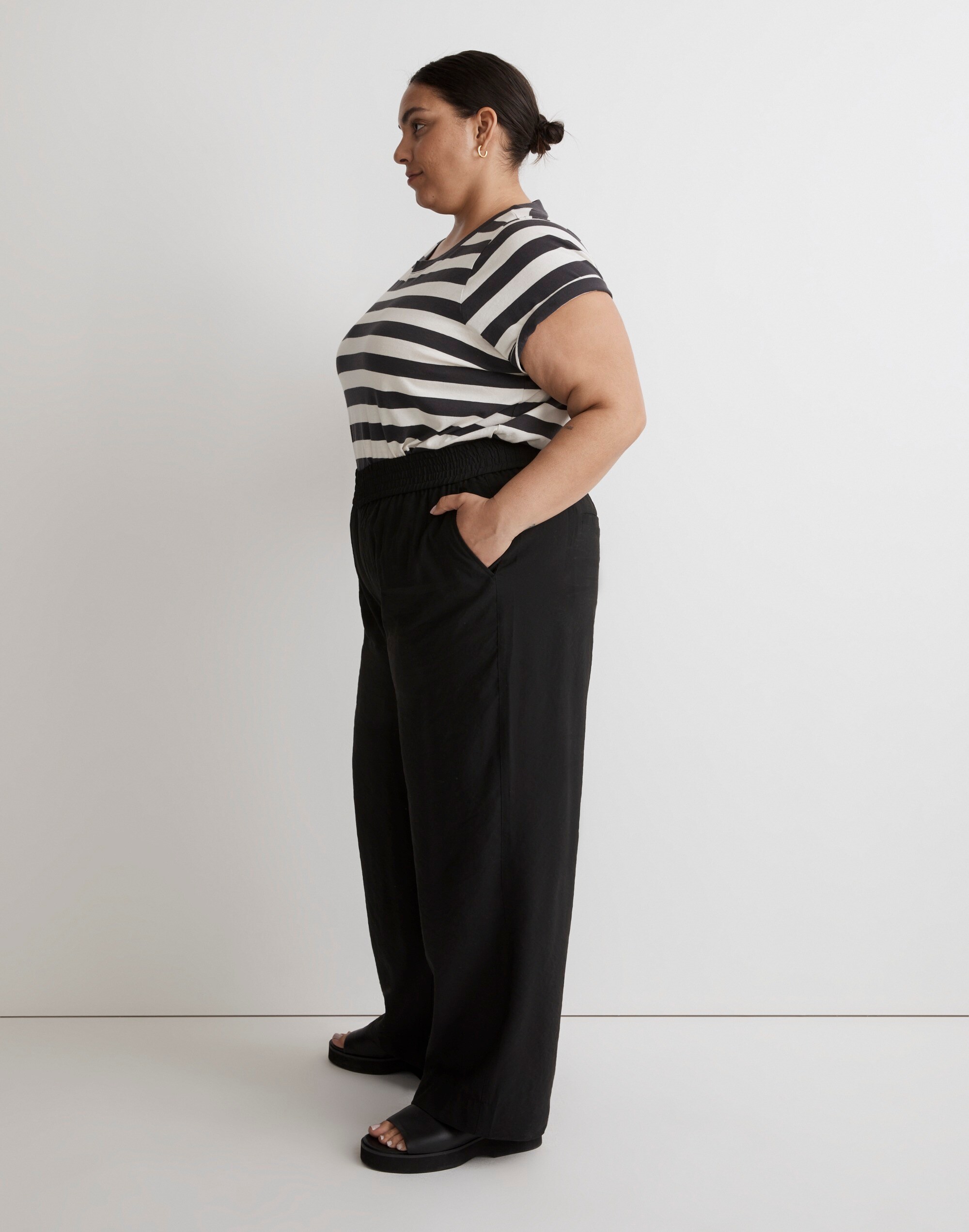 The Plus Carley Wide-Leg Pant in Softdrape
