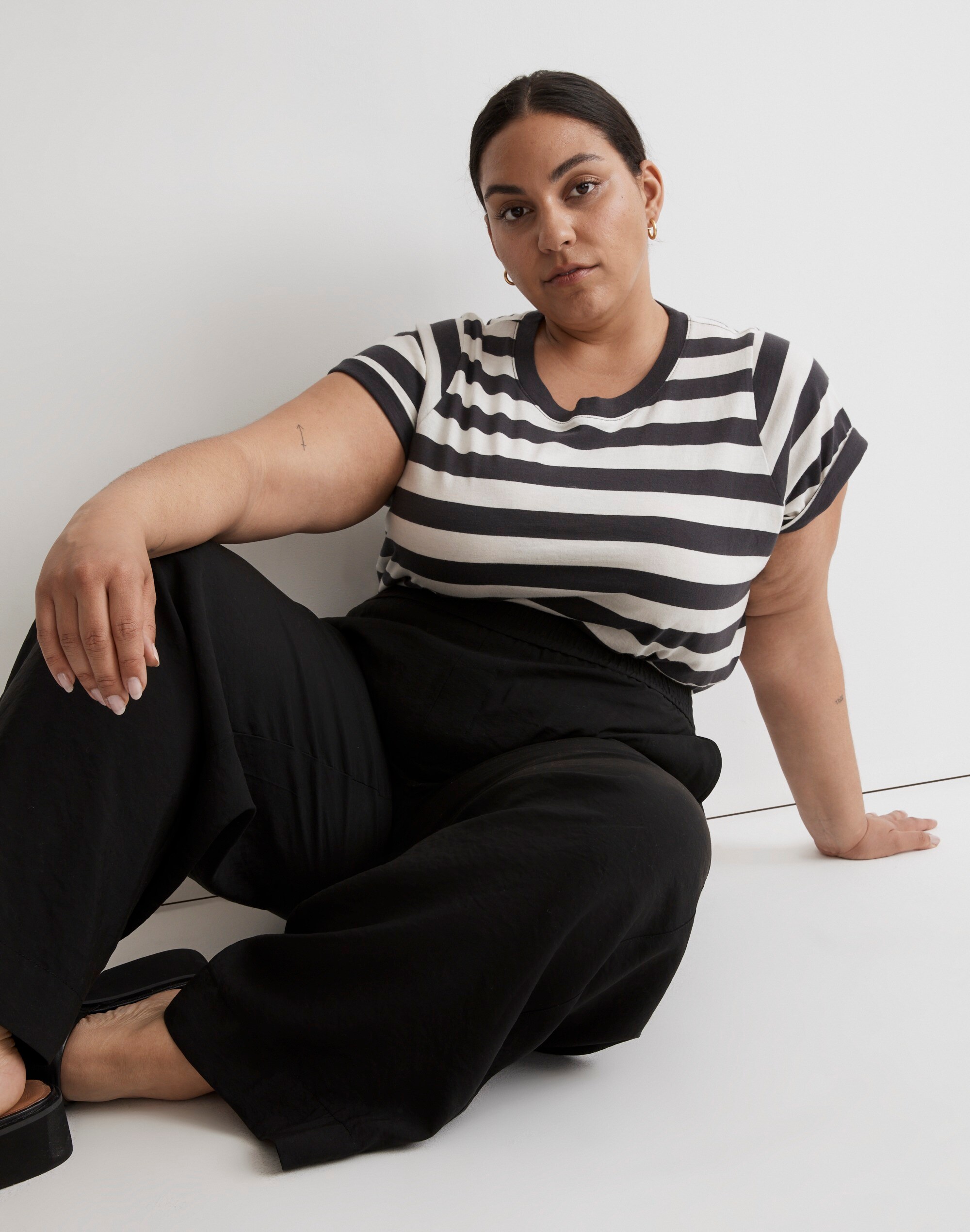 The Plus Carley Wide-Leg Pant in Softdrape