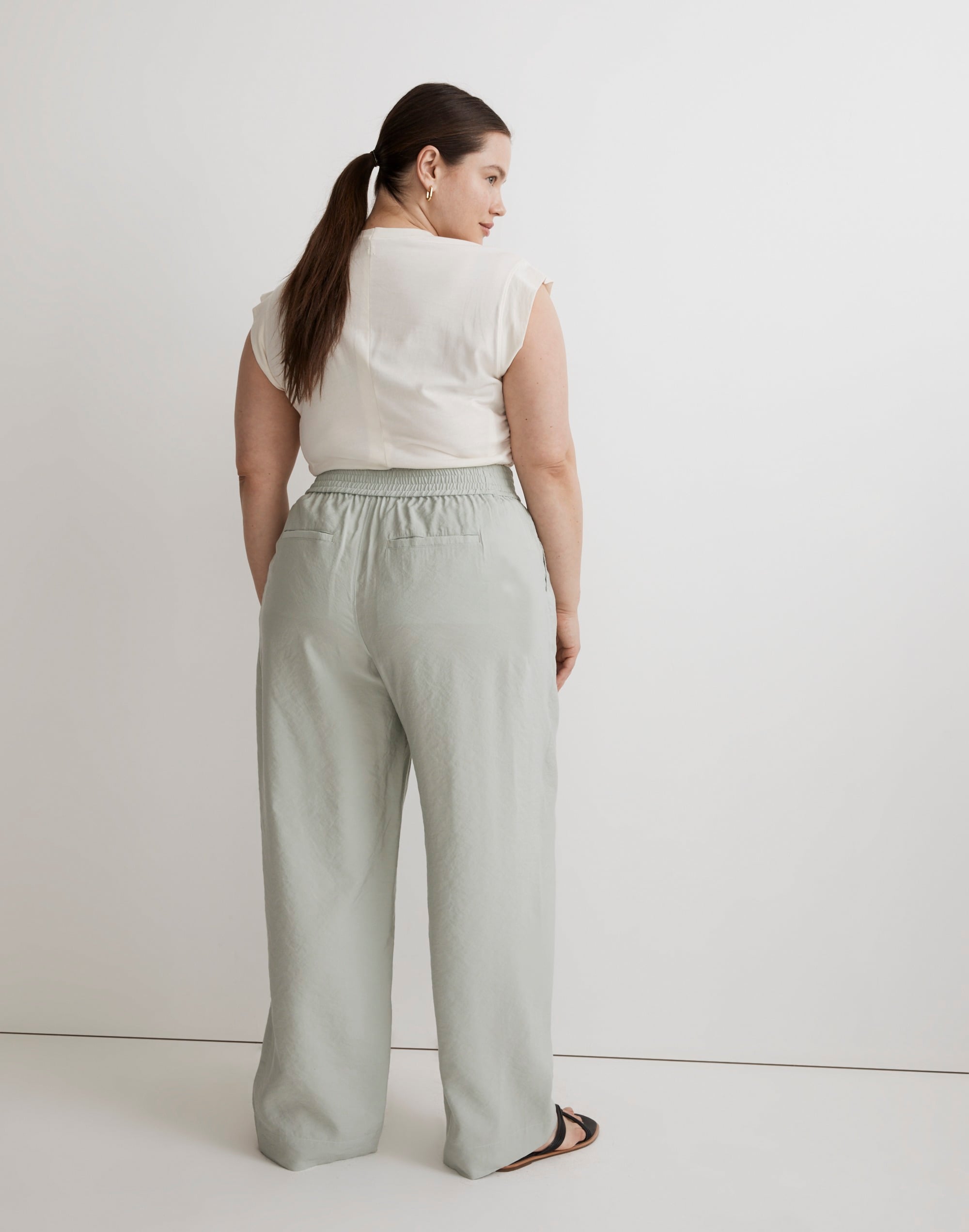 The Plus Carley Wide-Leg Pant in Softdrape