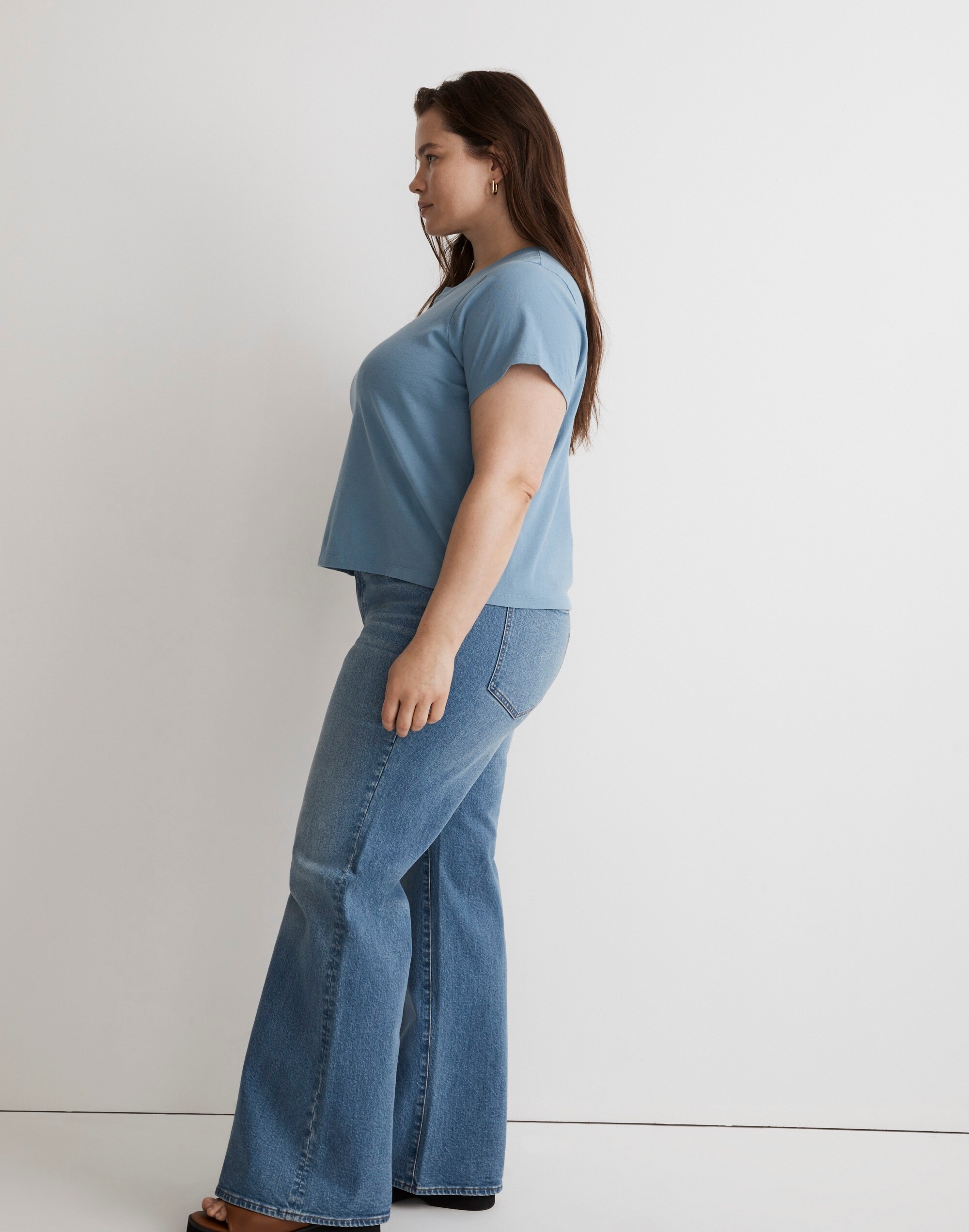 Plus Softfade Cotton Boxy-Crop Tee