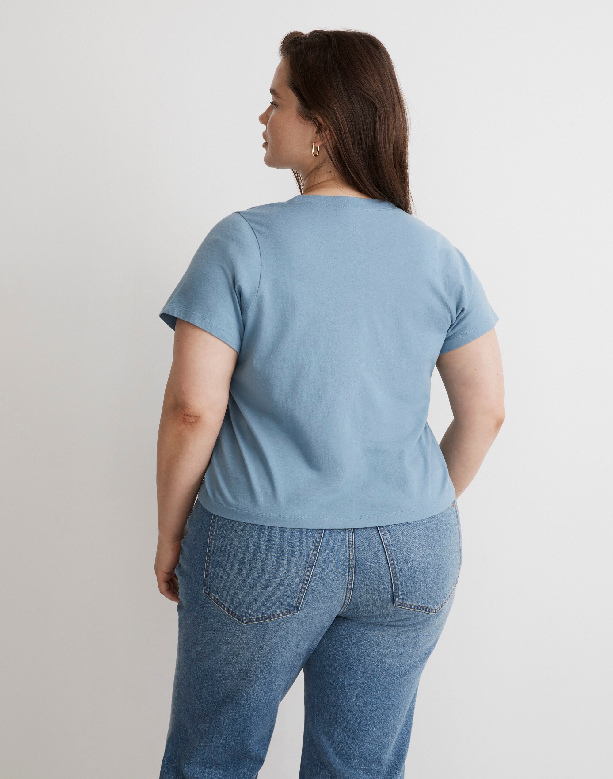 Plus Softfade Cotton Boxy-Crop Tee