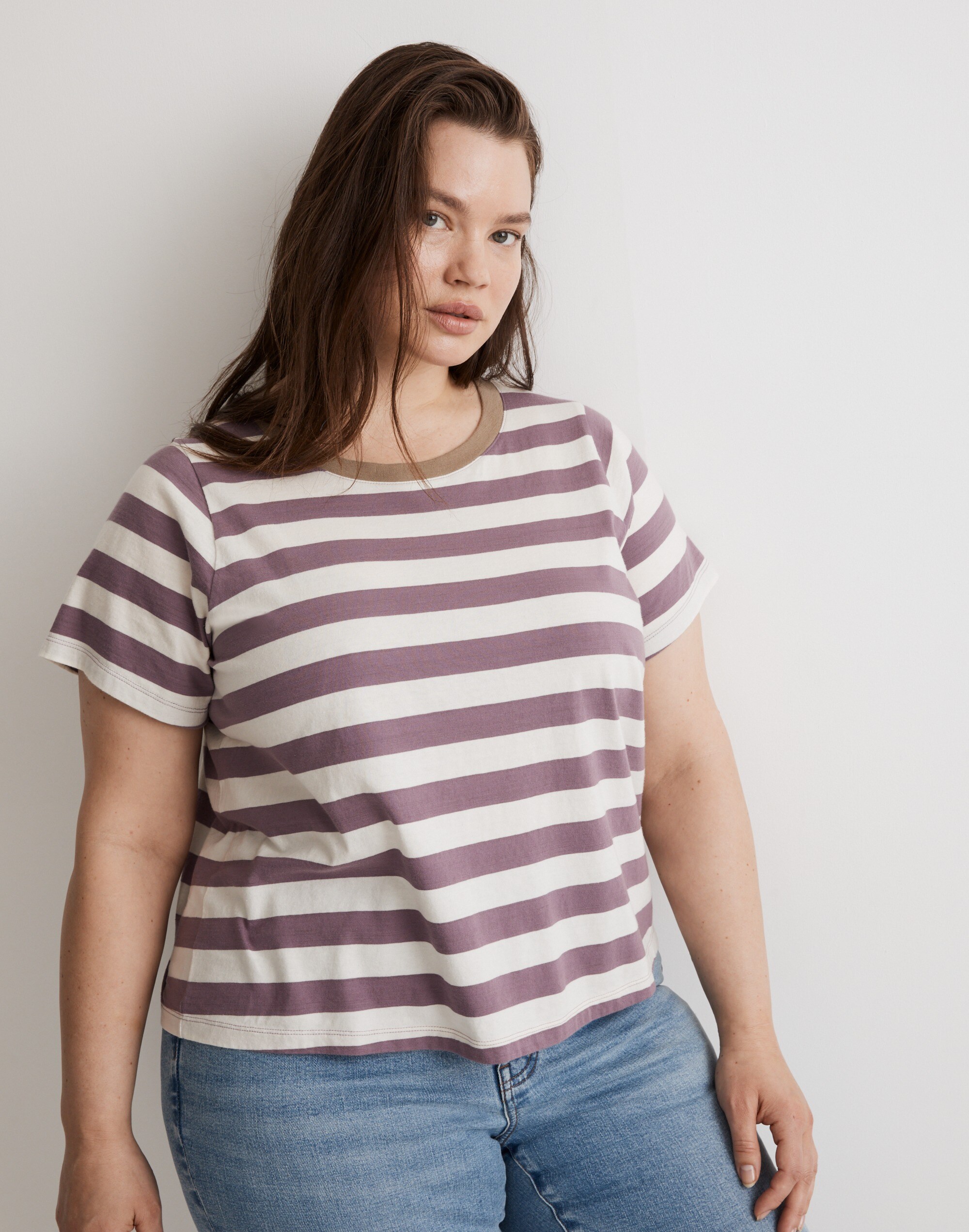 Plus Softfade Cotton Boxy-Crop Tee