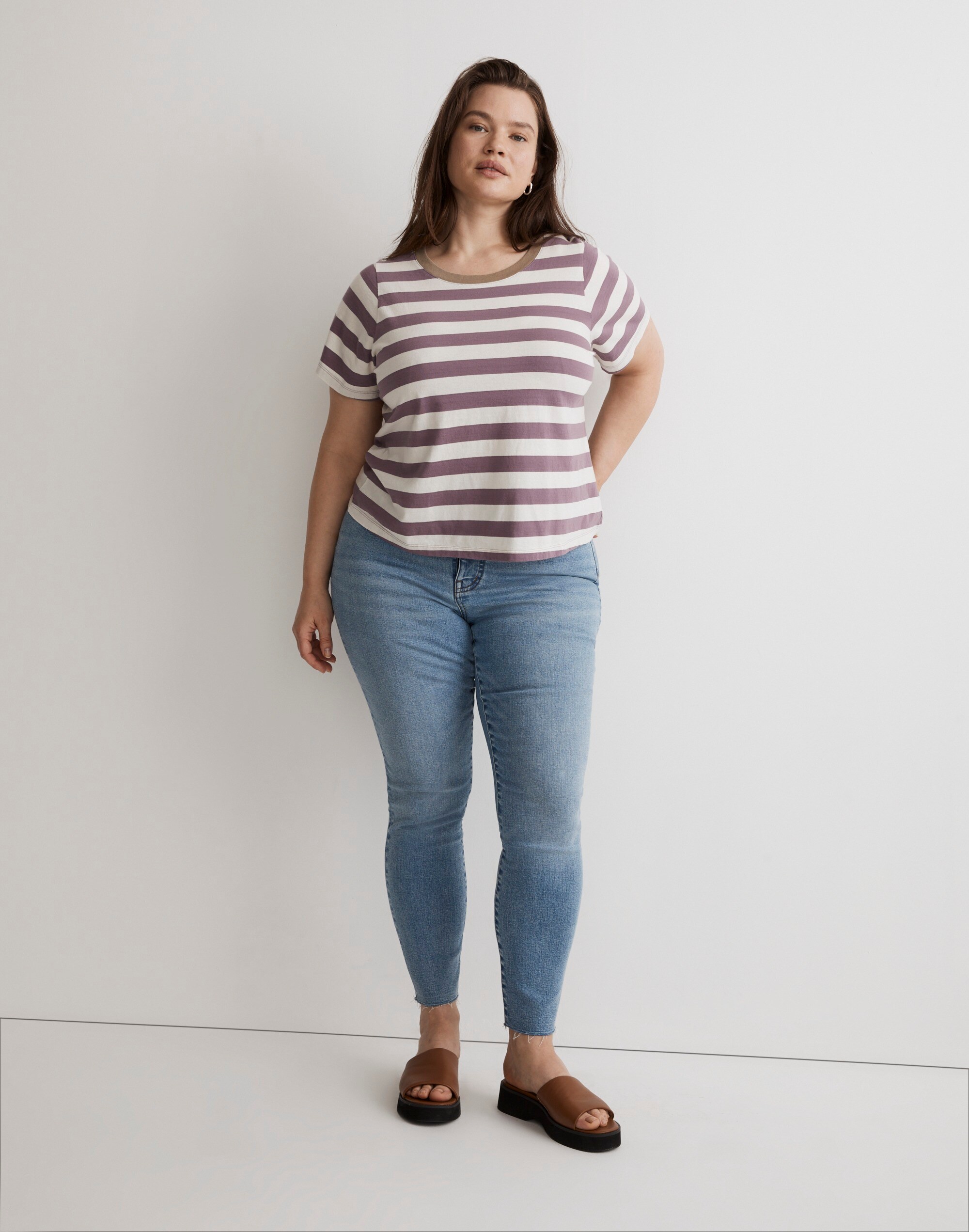 Plus Softfade Cotton Boxy-Crop Tee