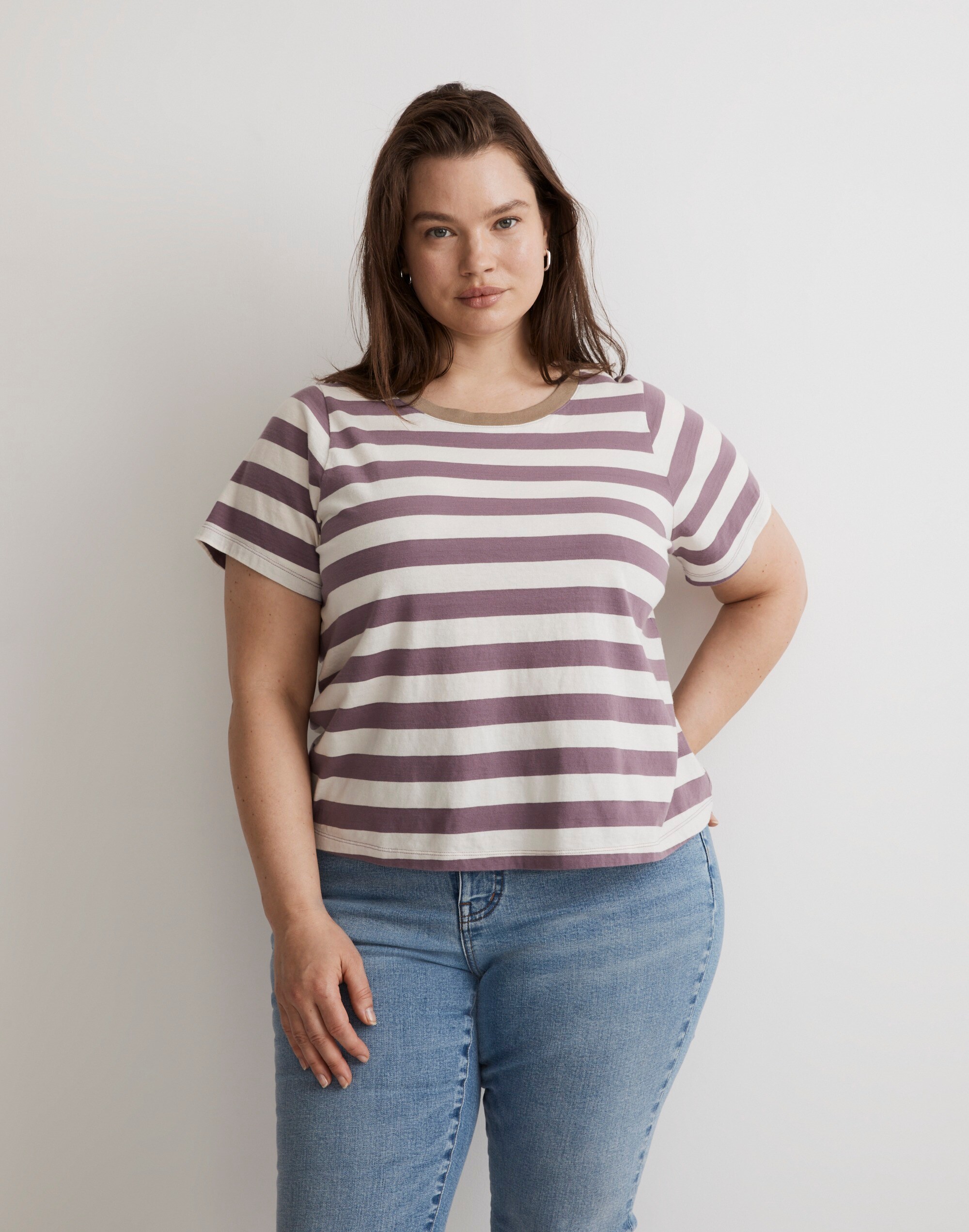 Plus Softfade Cotton Boxy-Crop Tee