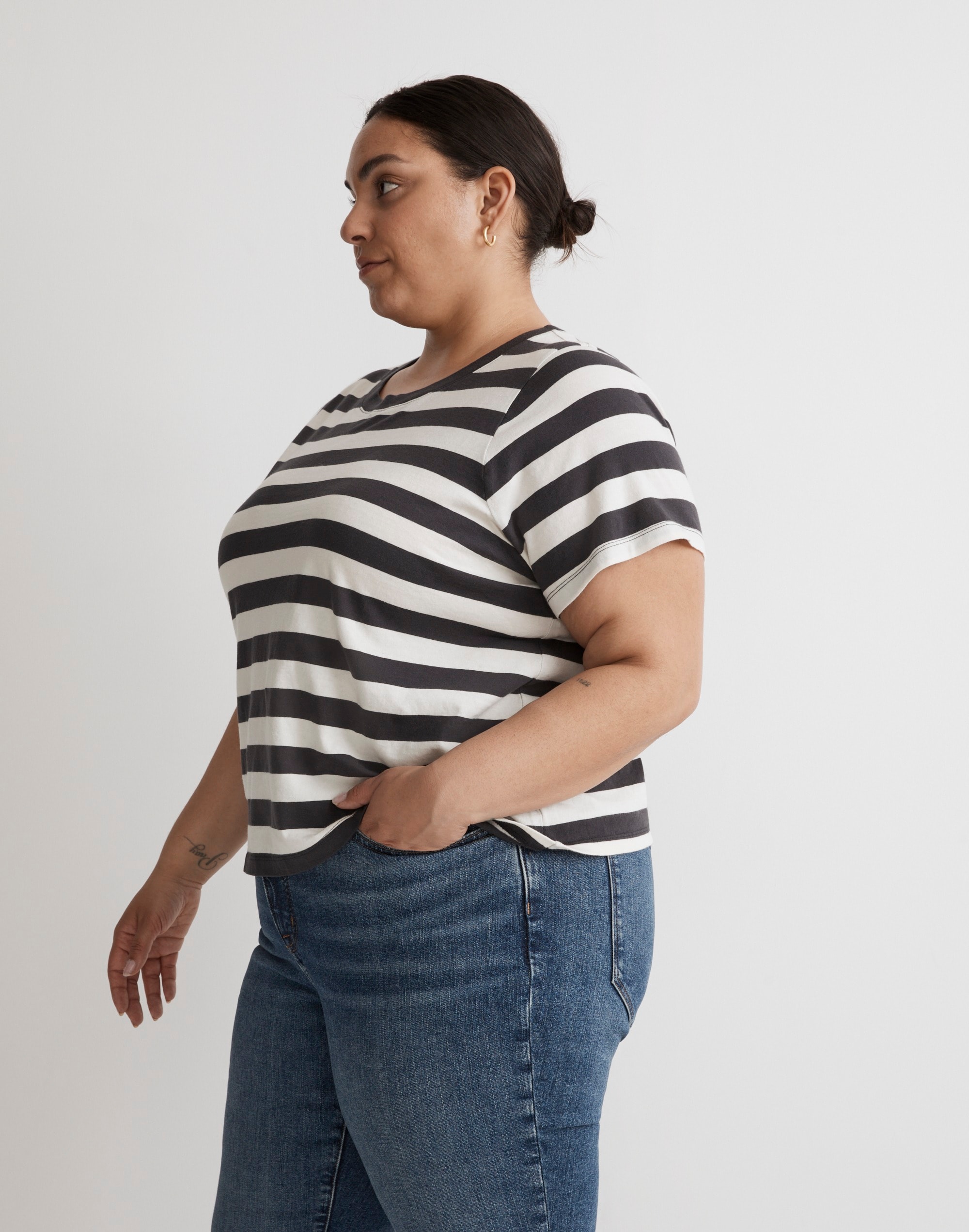 Plus Softfade Cotton Boxy-Crop Tee