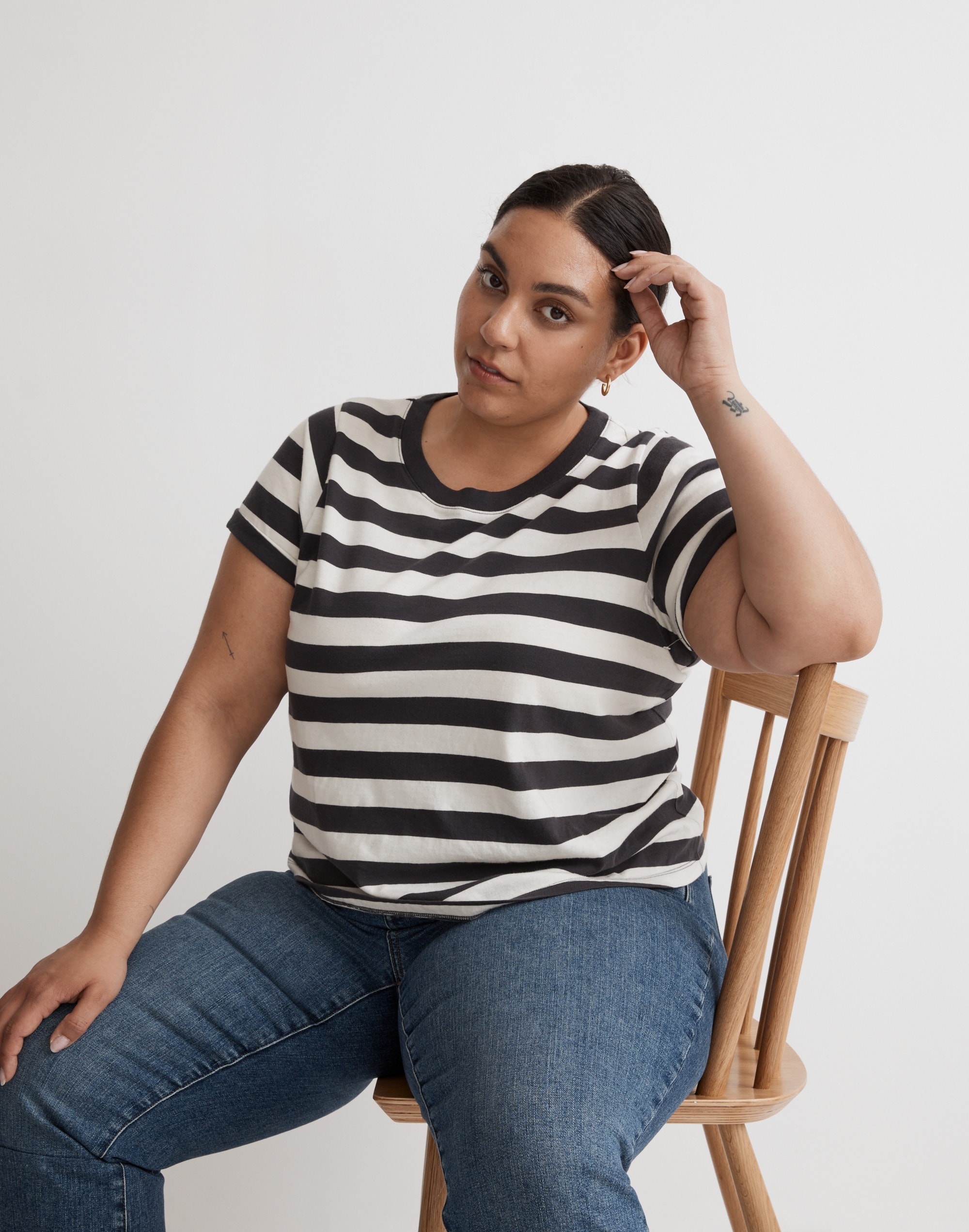 Plus Softfade Cotton Boxy-Crop Tee