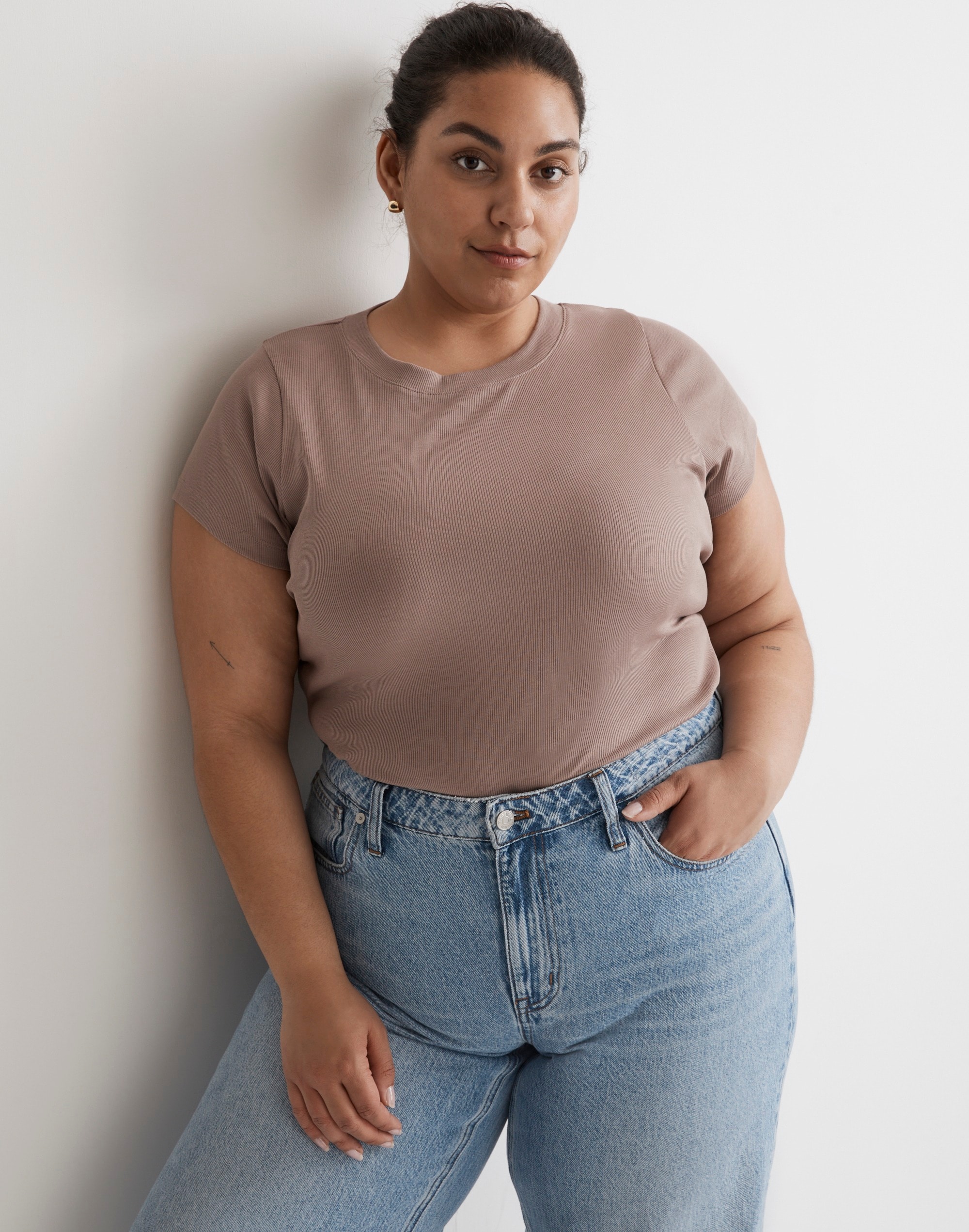 Plus Supima&reg; Rib Tee