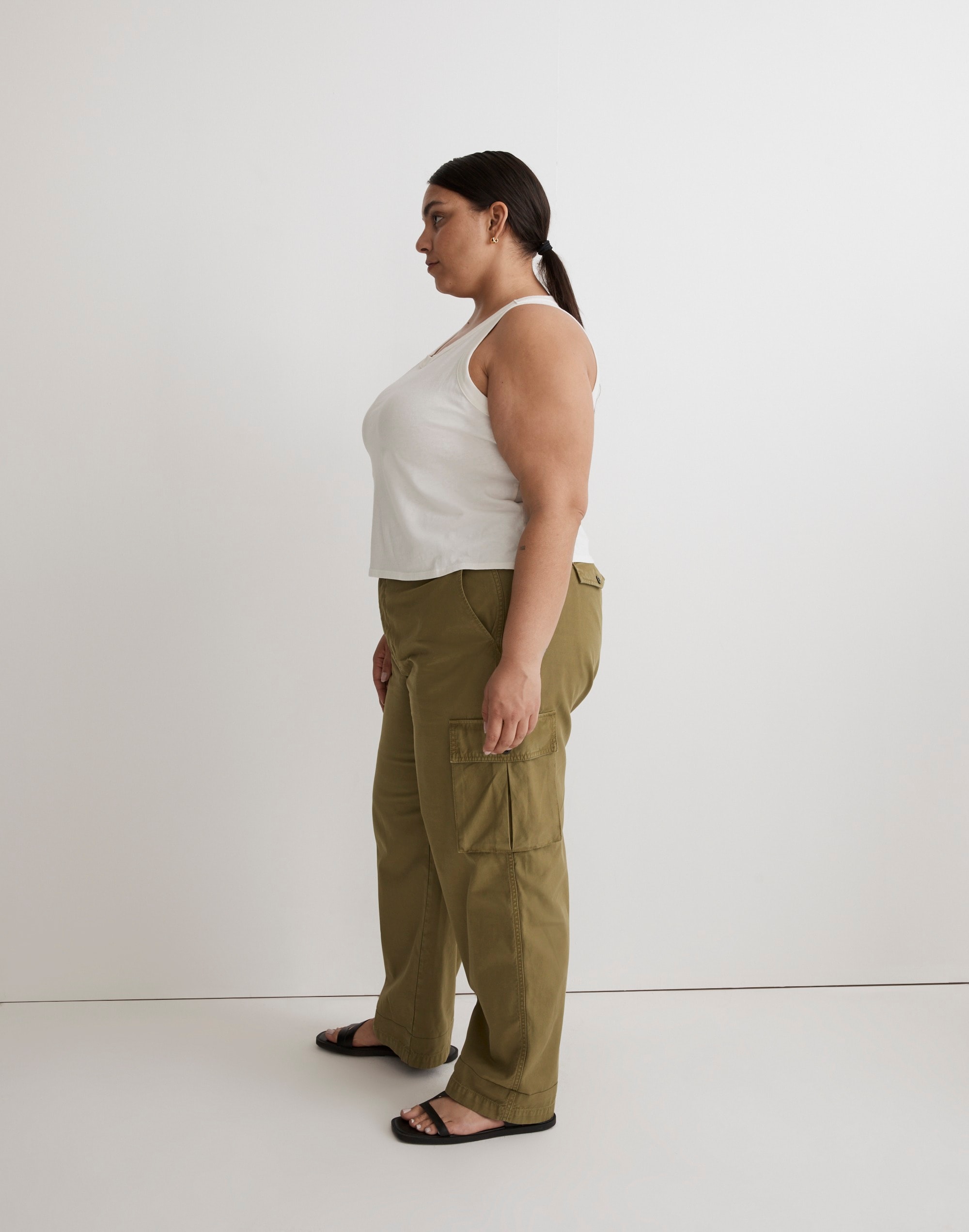 Plus Softfade Cotton Boxy-Crop Tank