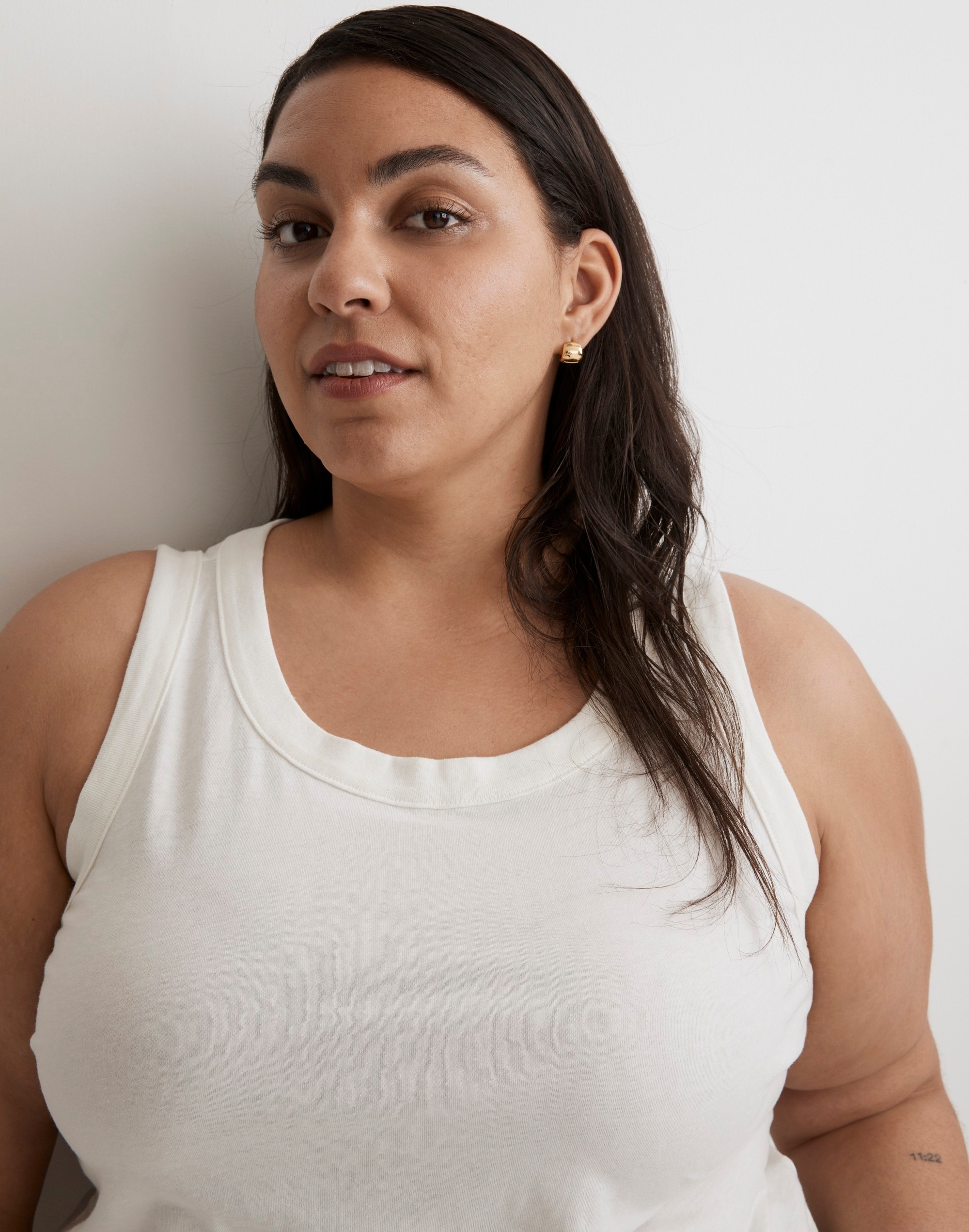 Plus Softfade Cotton Boxy-Crop Tank