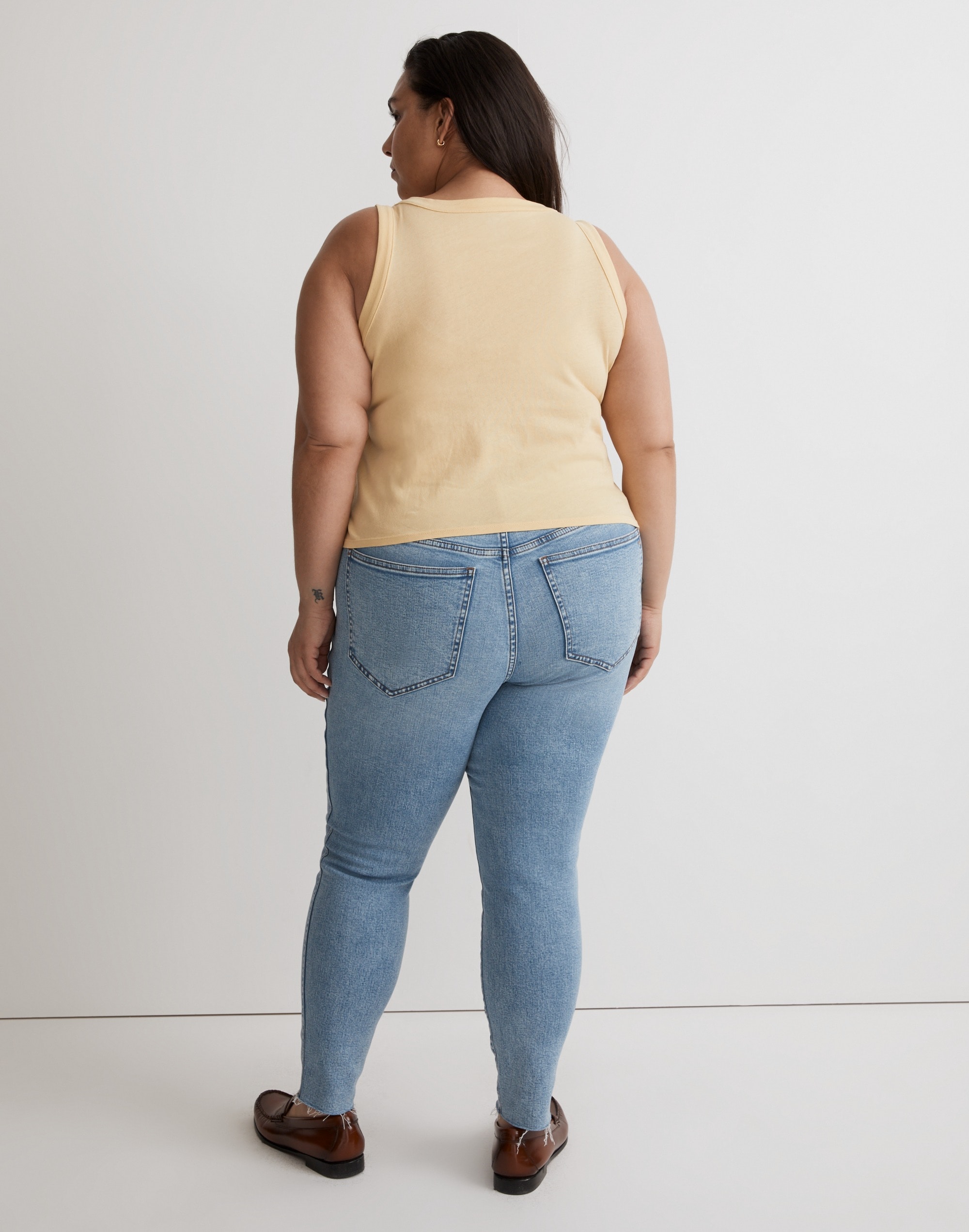 Plus Softfade Cotton Boxy-Crop Tank