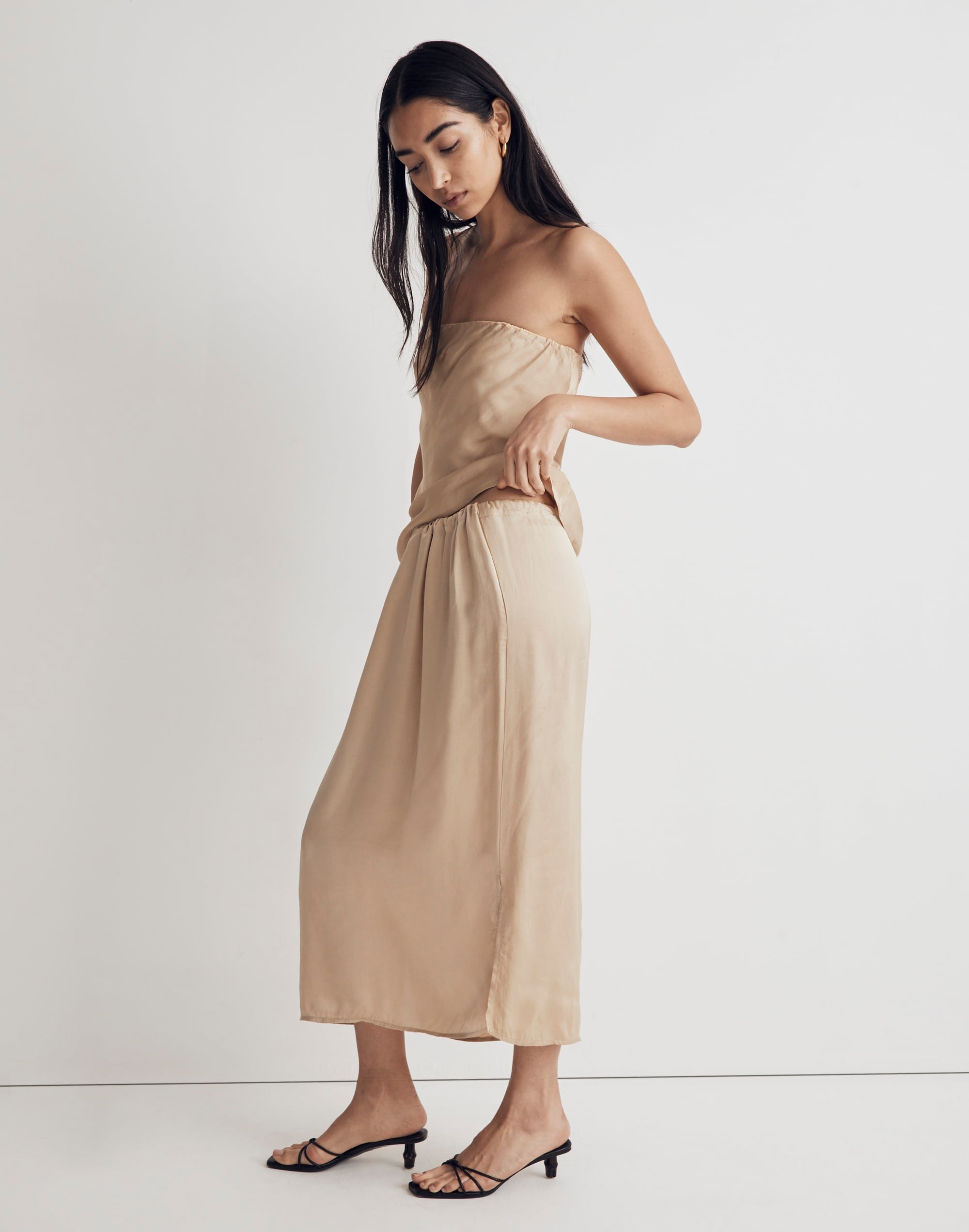 Donni Charmeuse Cinch Maxi Skirt