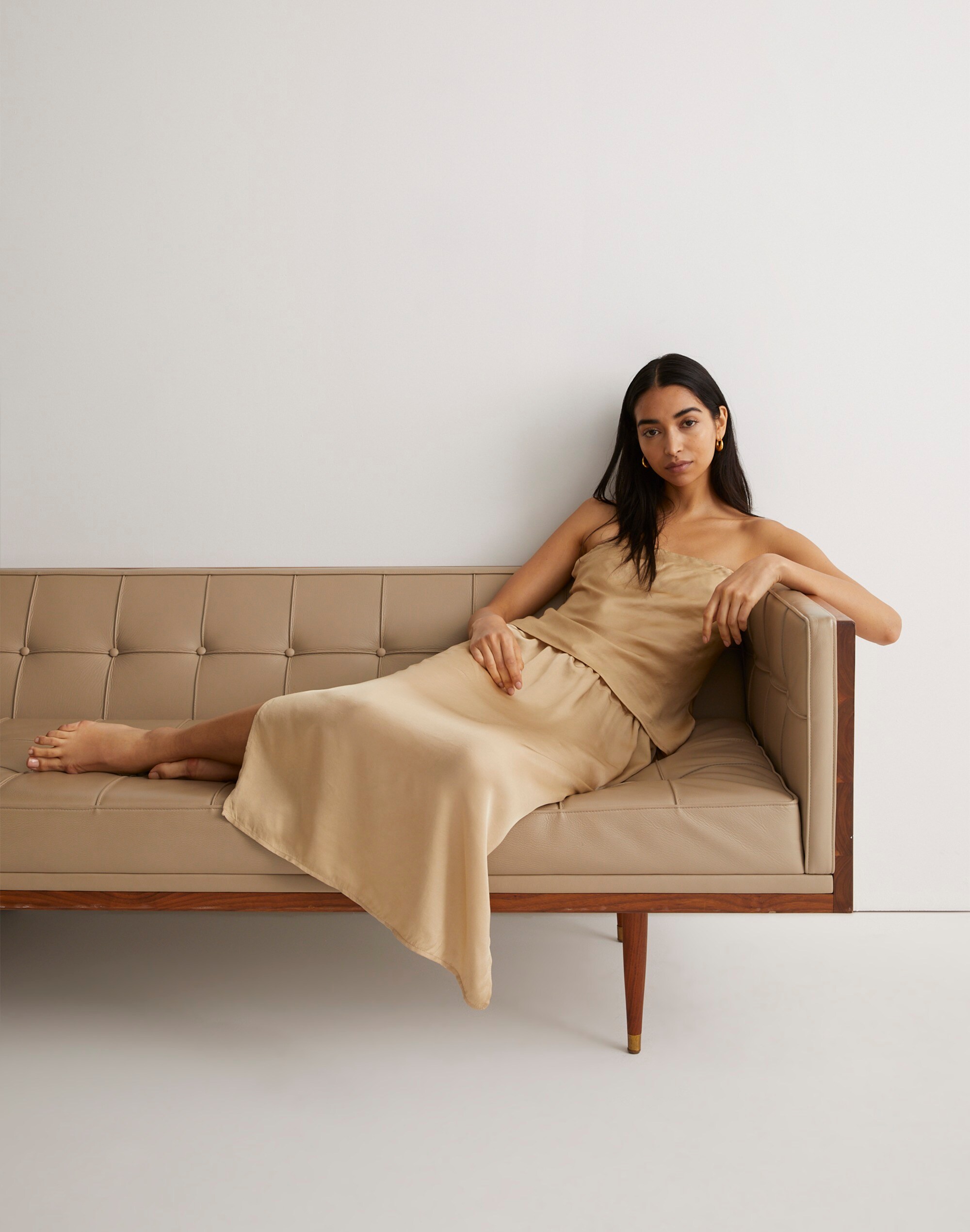 Donni Charmeuse Cinch Maxi Skirt