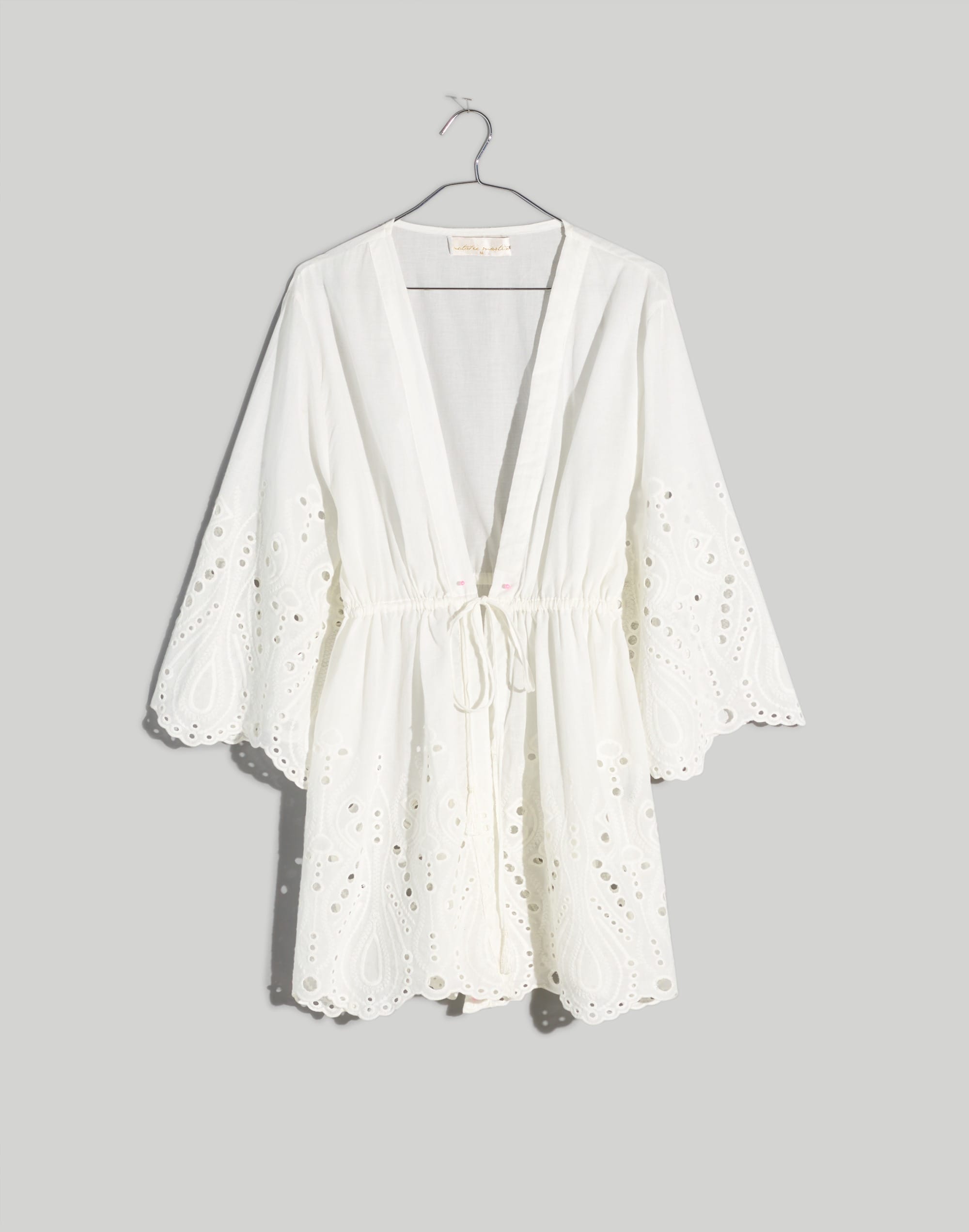 natalie martin embroidered ivy cover-up wrap dress