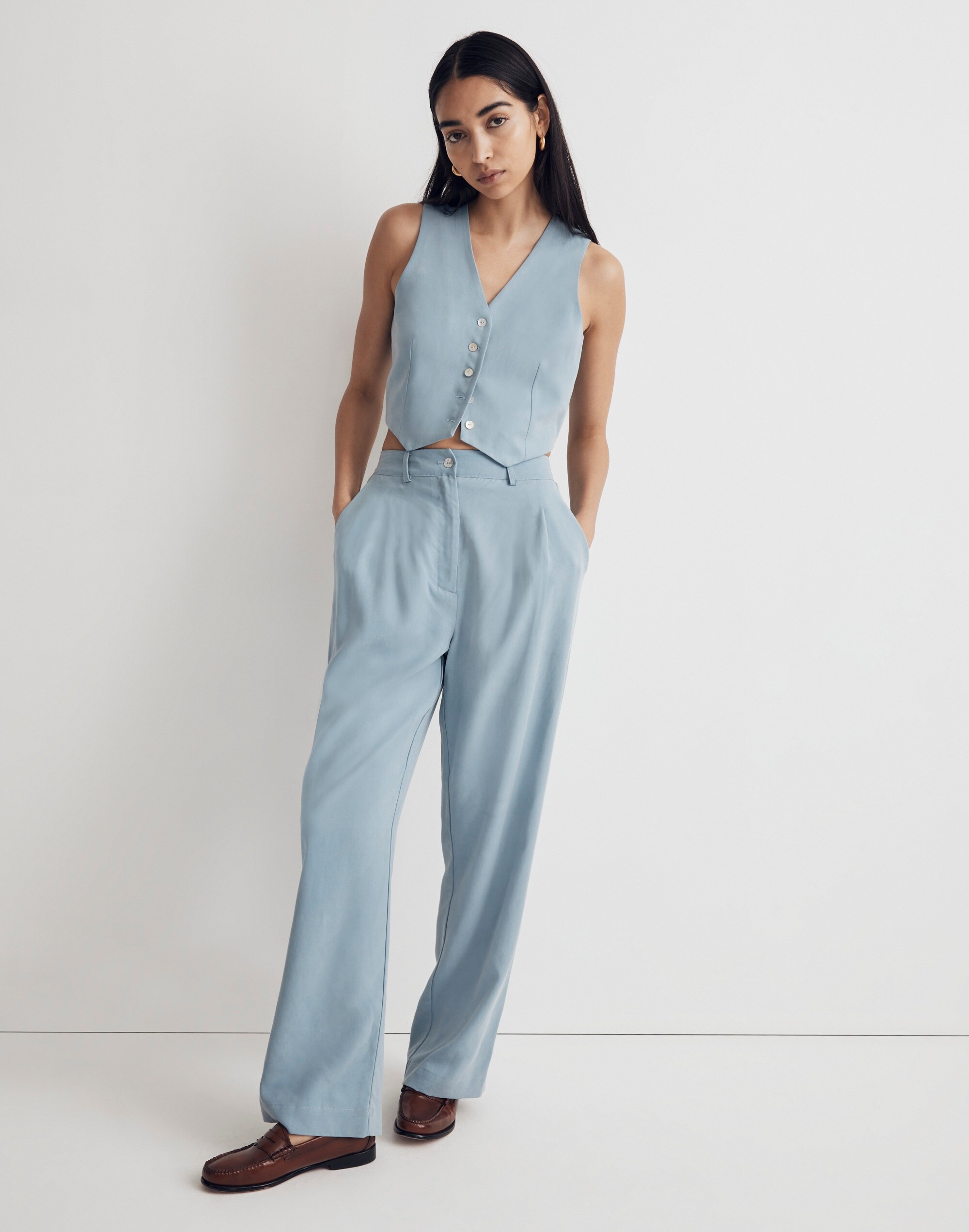 Donni Twill Pleated Pants