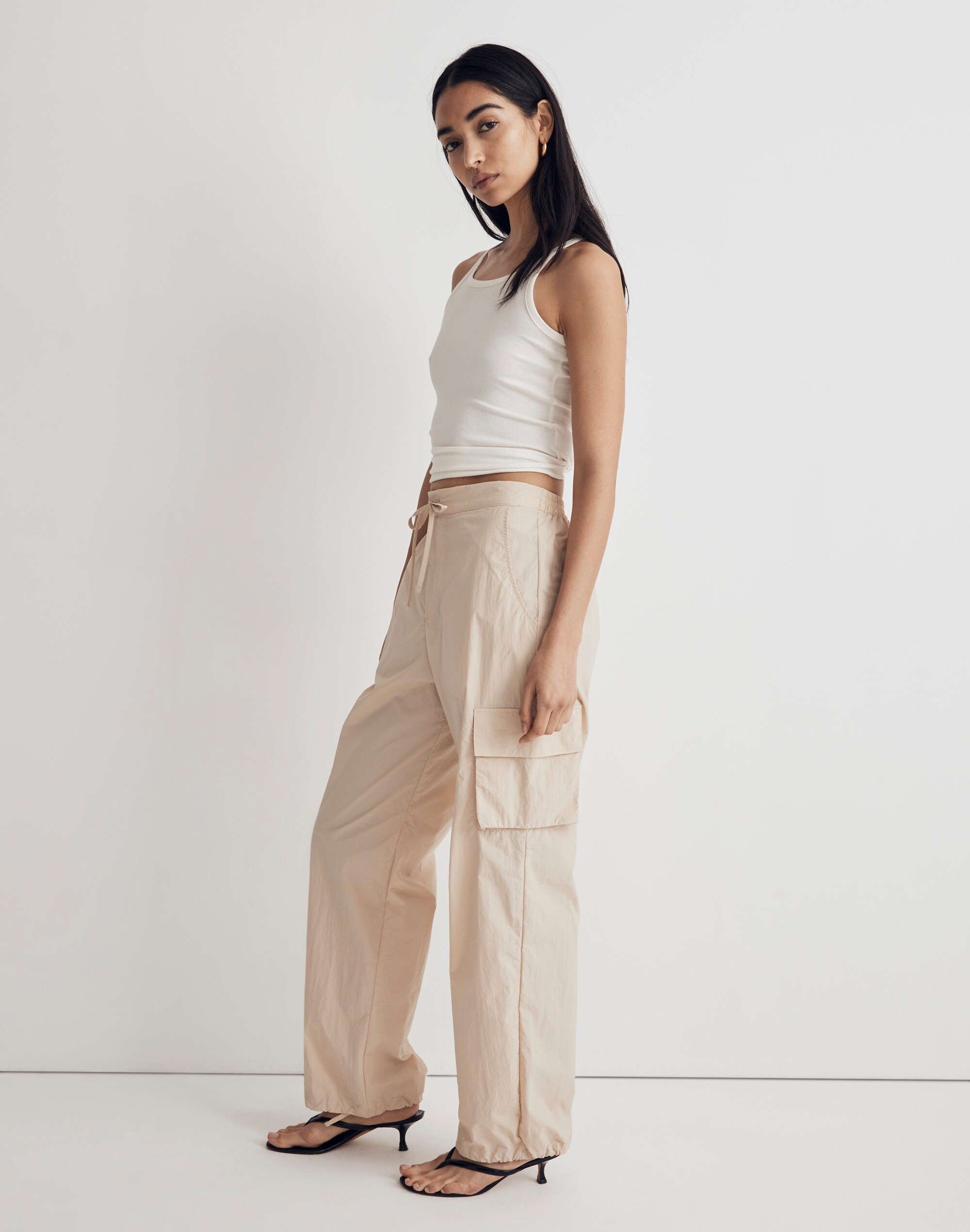 Donni Nylon Cargo Pants