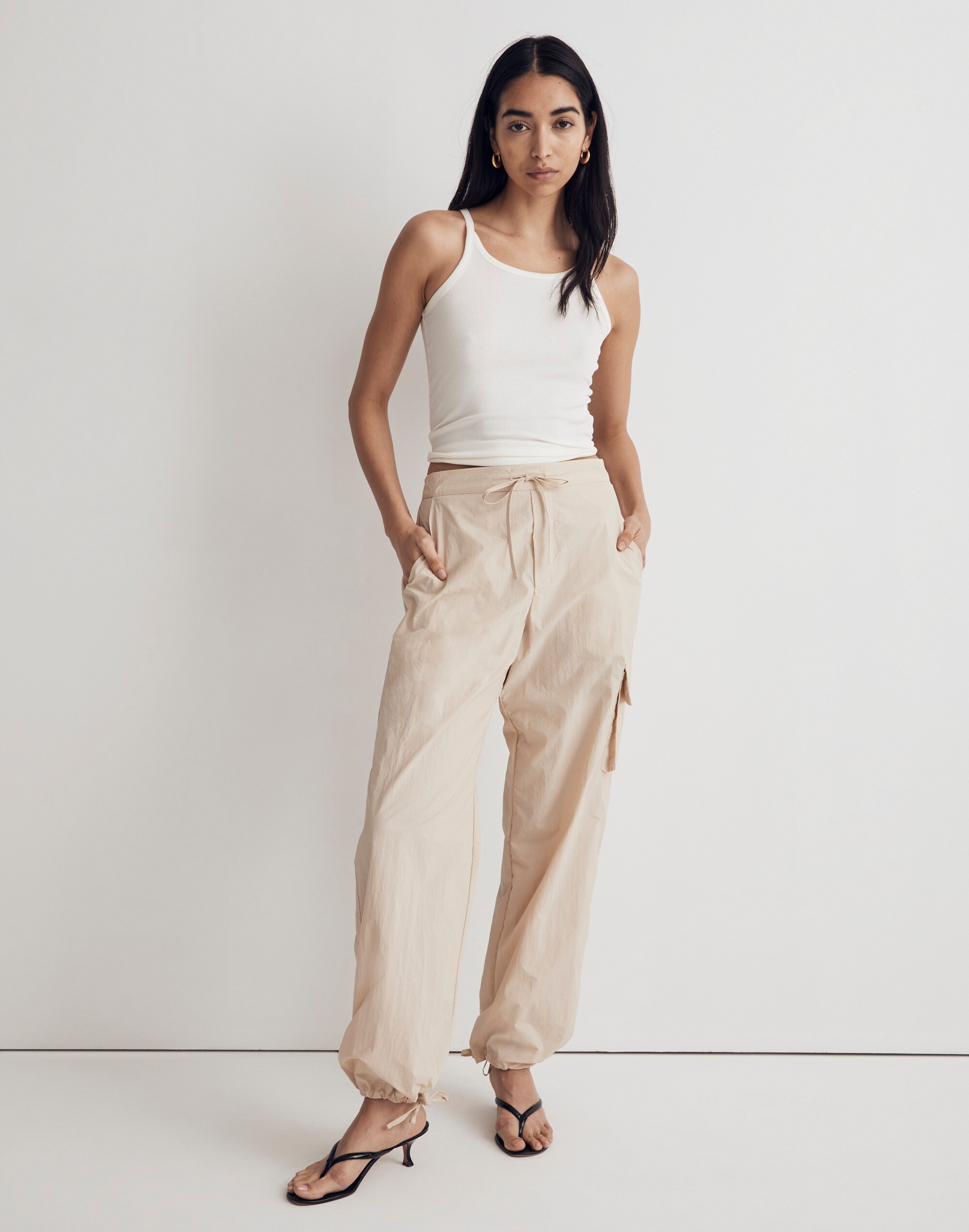 Donni Nylon Cargo Pants