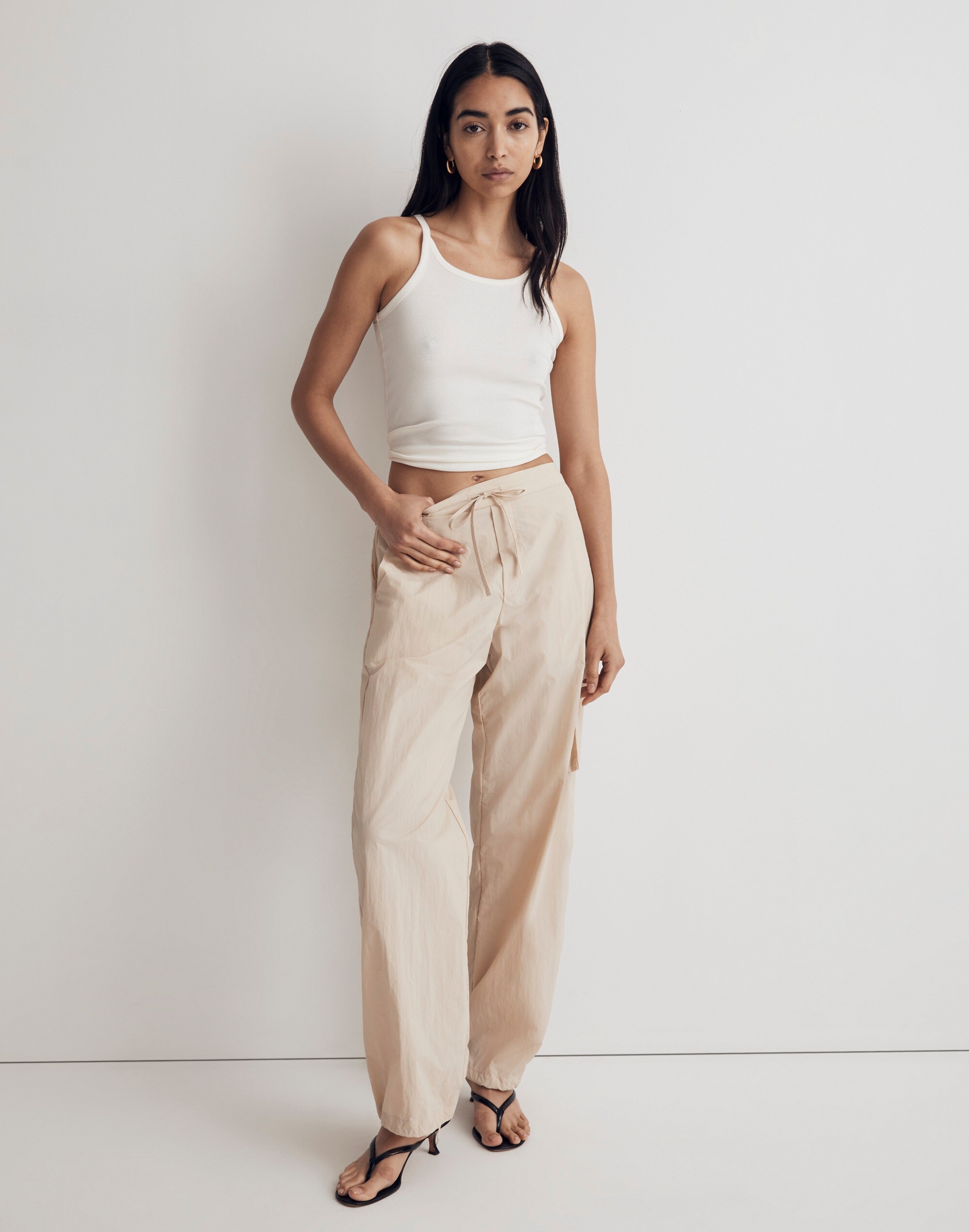 Donni Nylon Cargo Pants