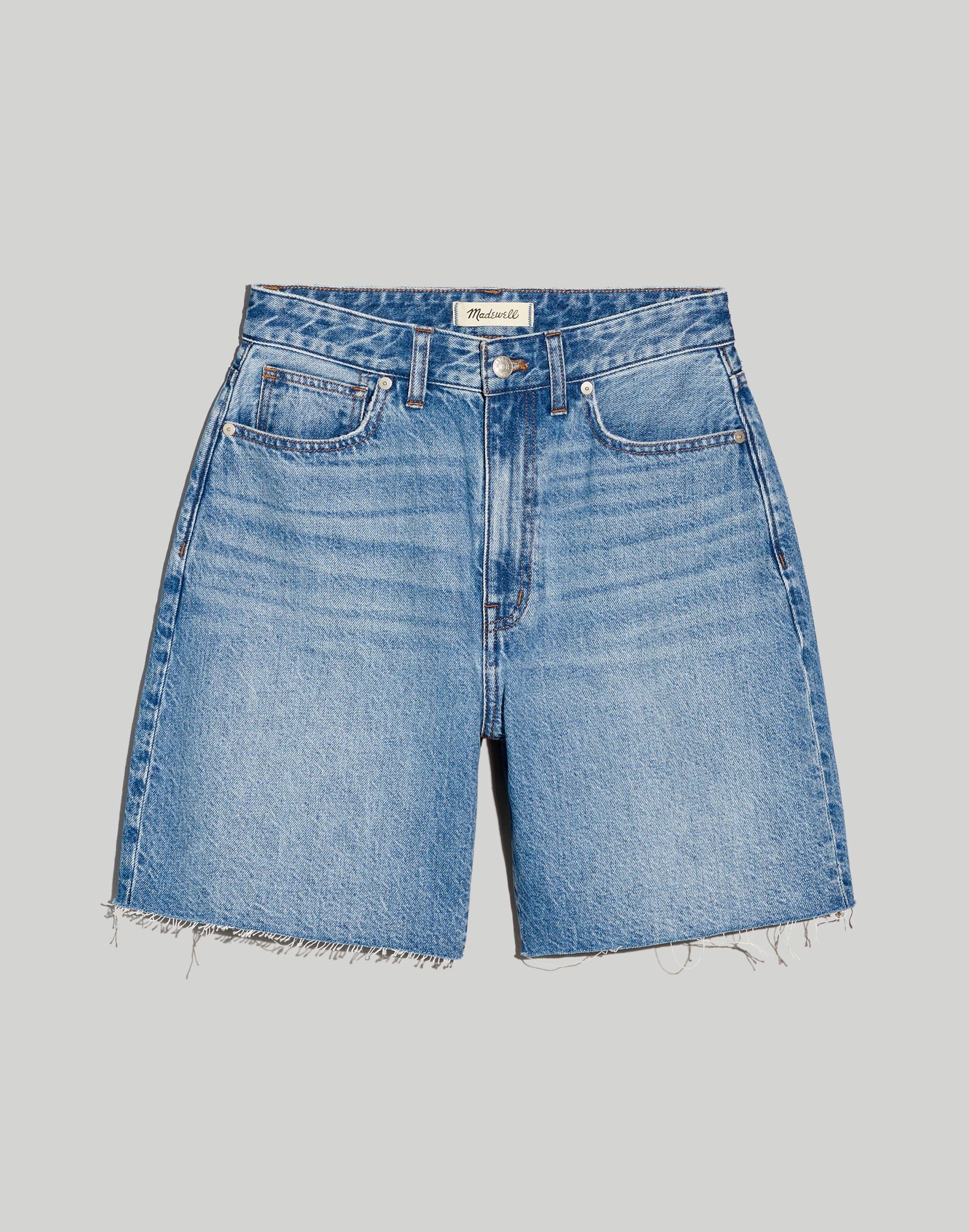 Curvy Baggy Jean Shorts in Crestford Wash