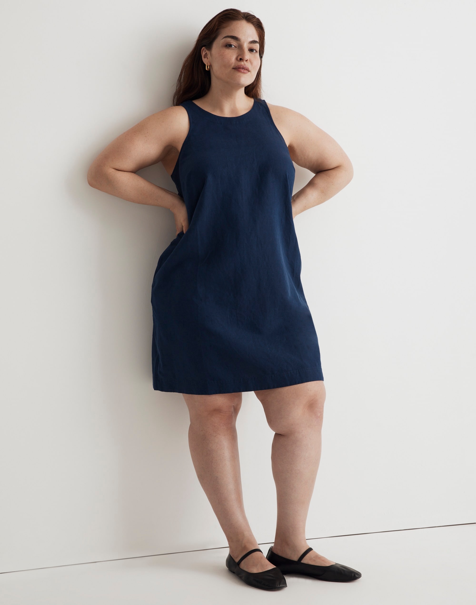 Plus Cutaway Tank Mini Dress