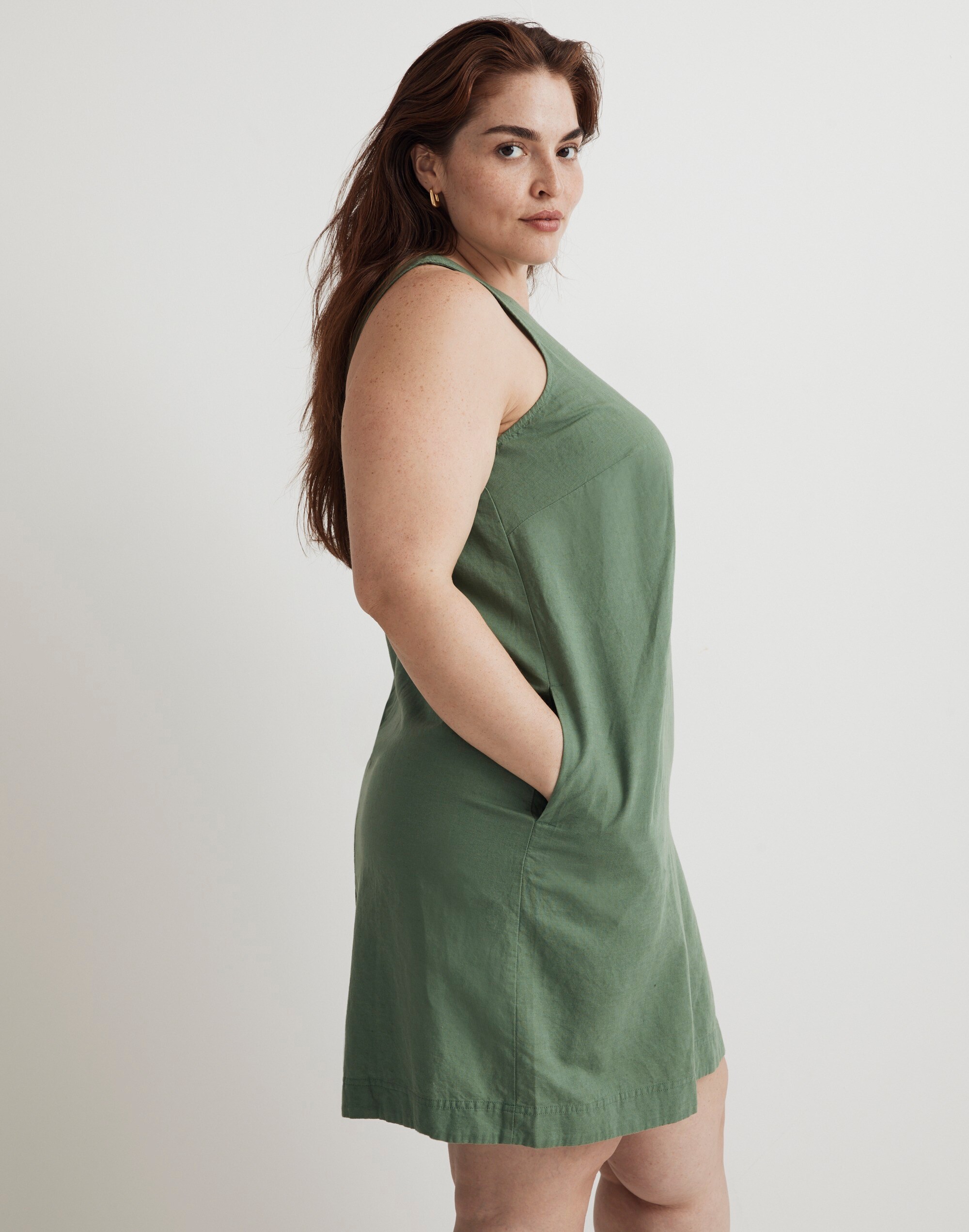 Plus Cutaway Tank Mini Dress