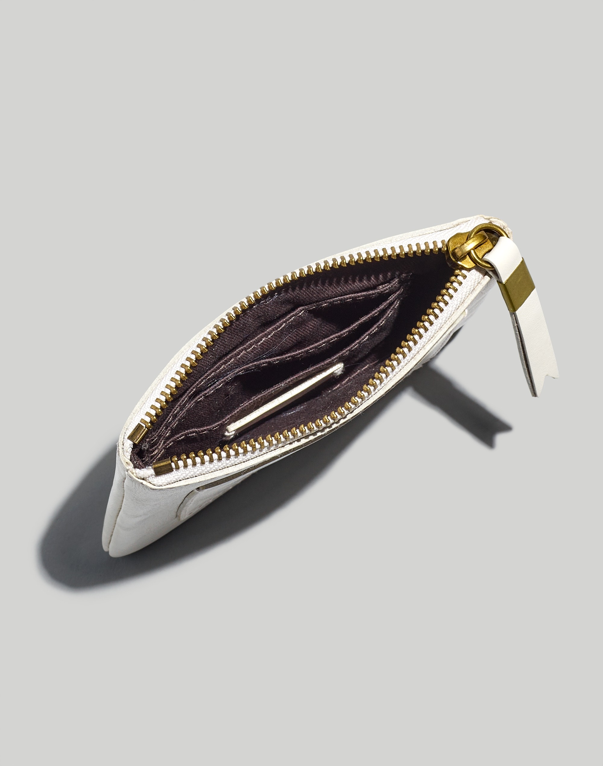 Small Leather Travel Zip Pouch