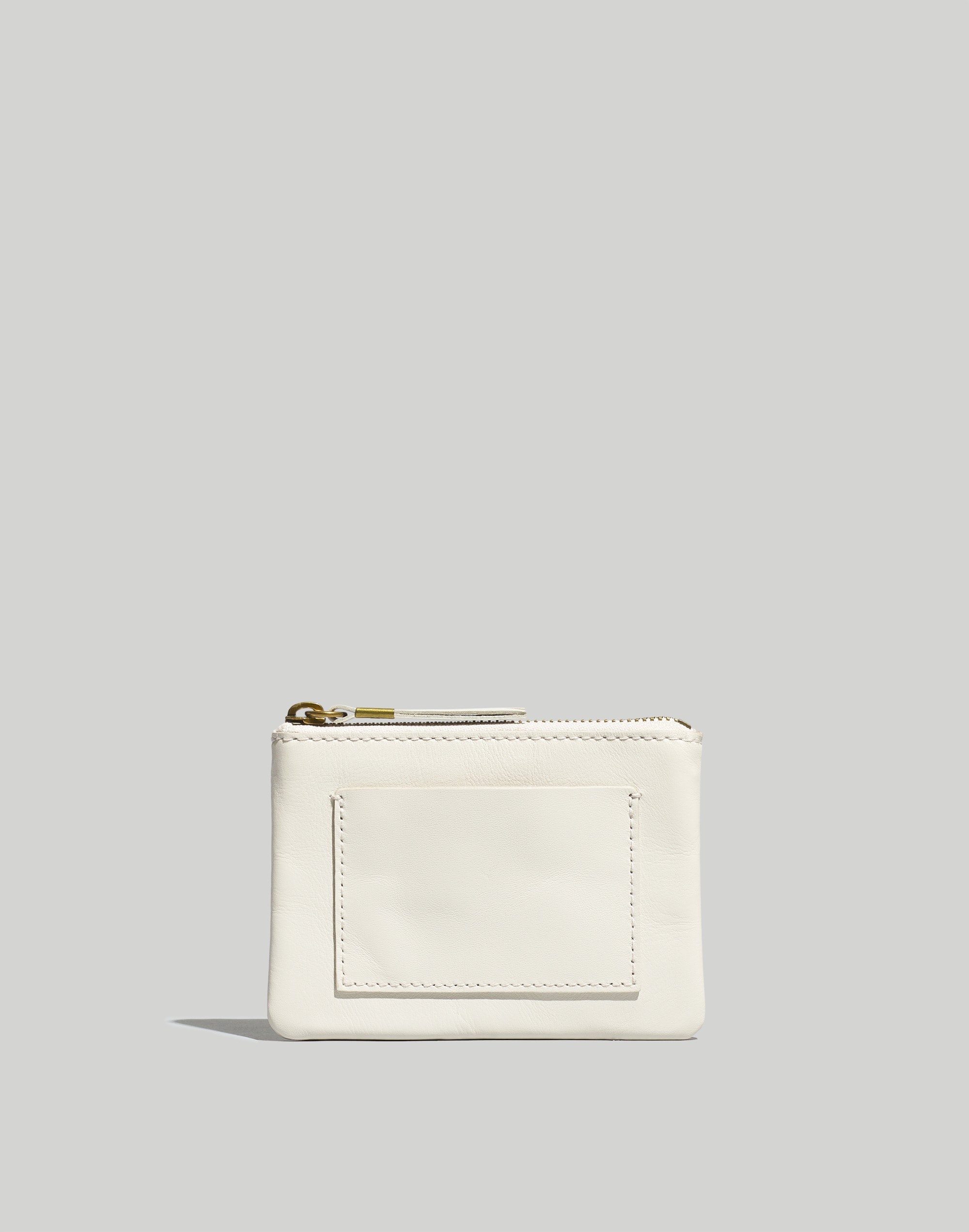 Small Leather Travel Zip Pouch