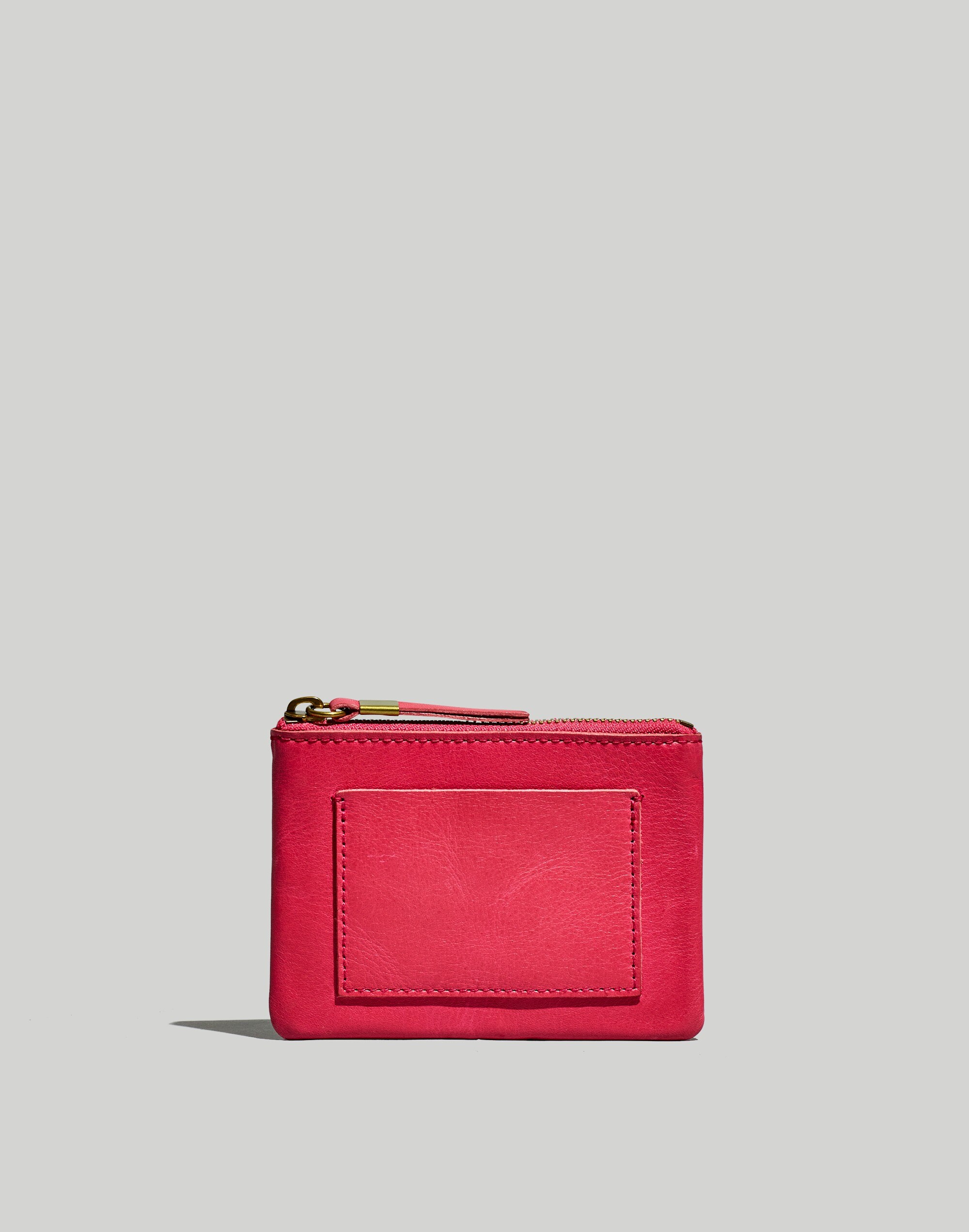 Small Leather Travel Zip Pouch