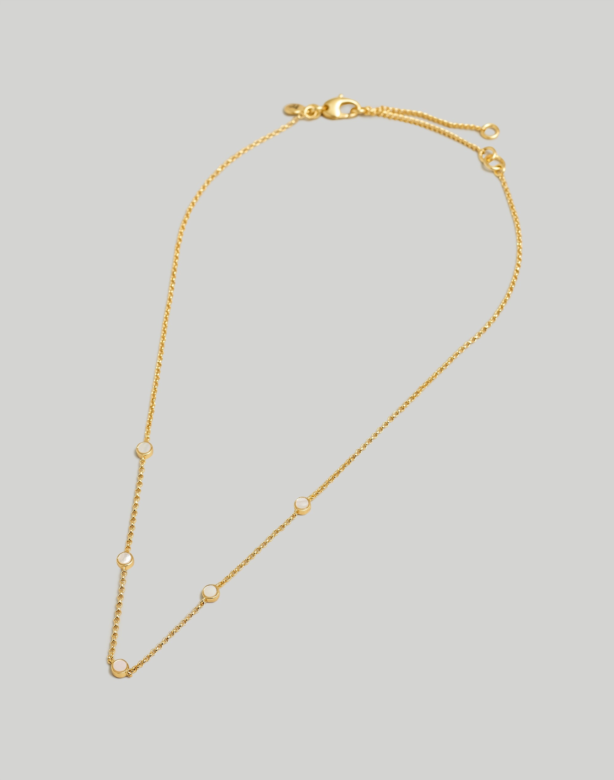 Mother of Pearl Station Necklace