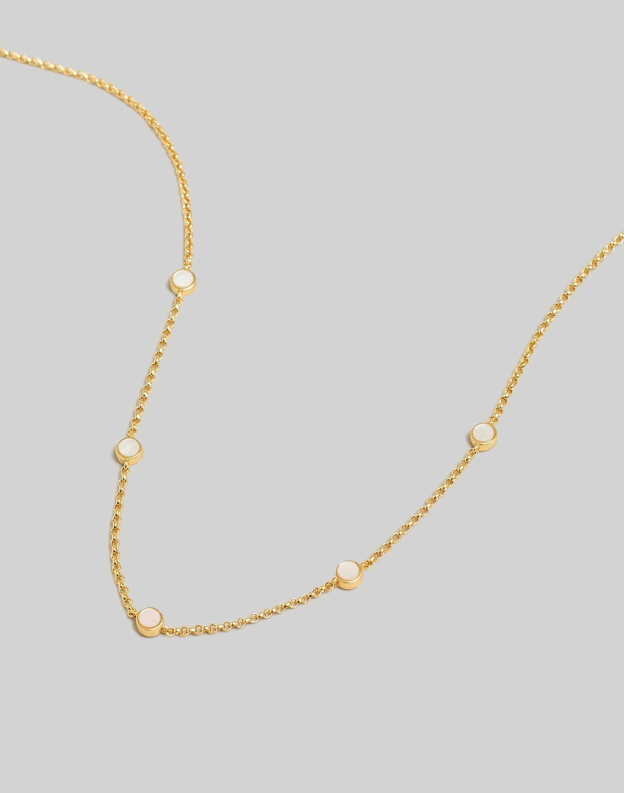 Mother of Pearl Station Necklace