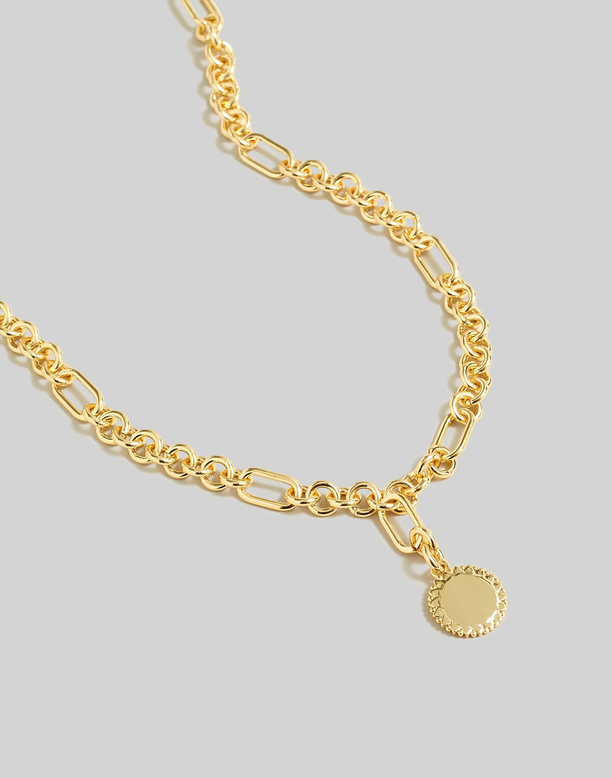 Sun Pendant Lariat Necklace