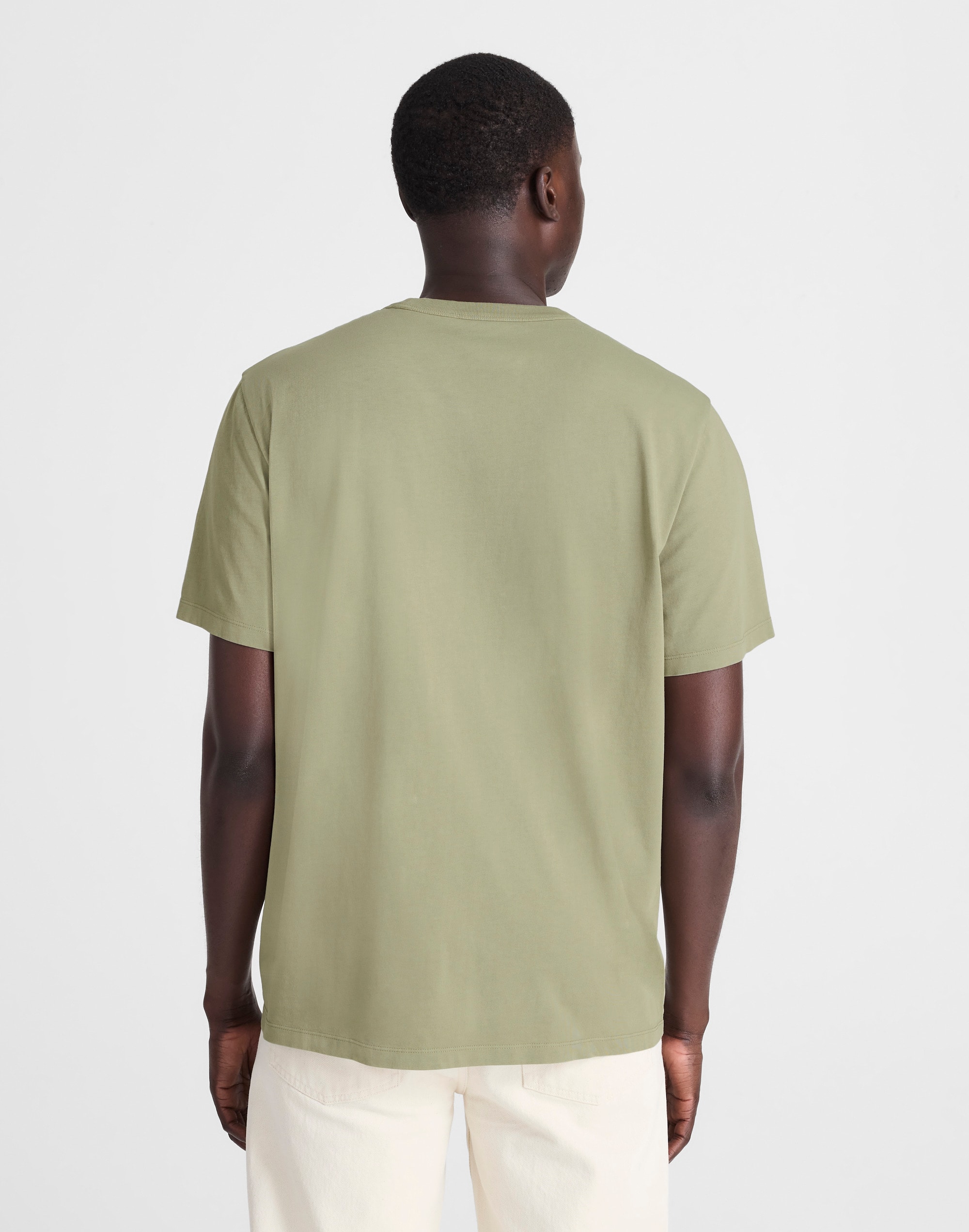 Garment-Dyed Allday Crewneck Tee in weathered sage image 4