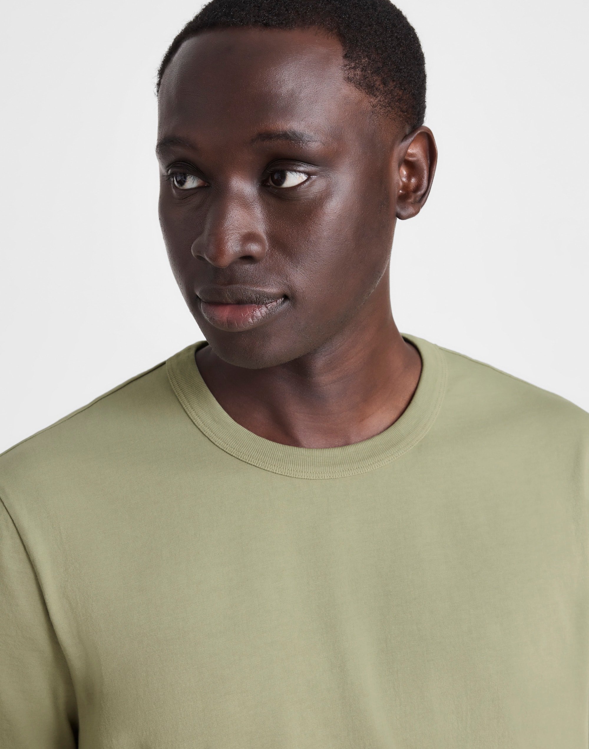 Garment-Dyed Allday Crewneck Tee in weathered sage image 5