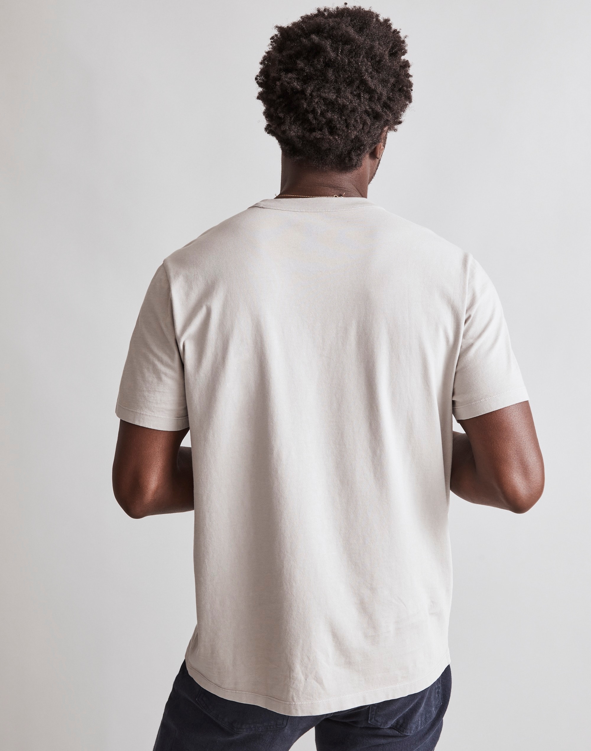 Garment-Dyed Allday Crewneck Tee in steel dawn image 3