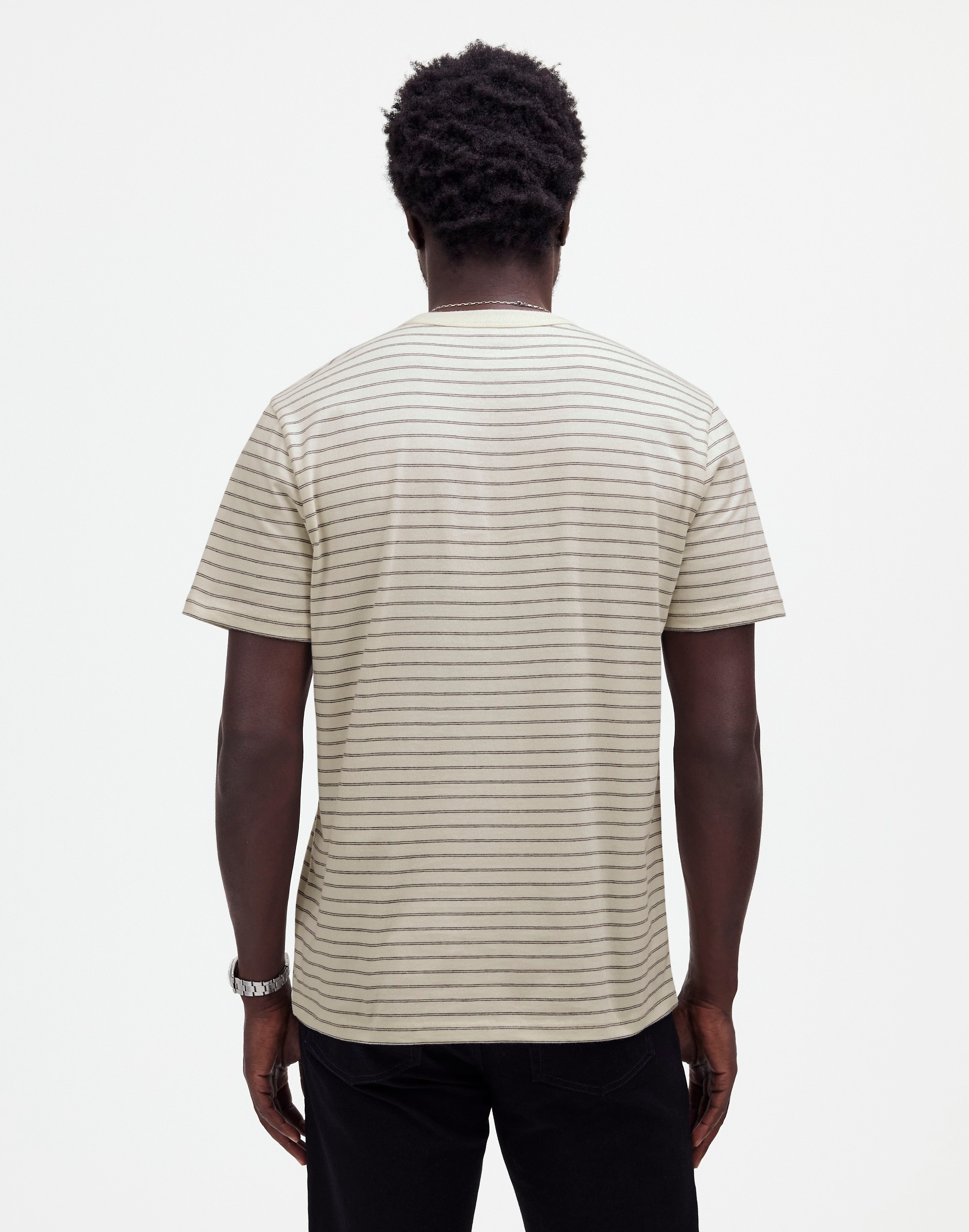 Garment-Dyed Allday Crewneck Tee in true black image 4