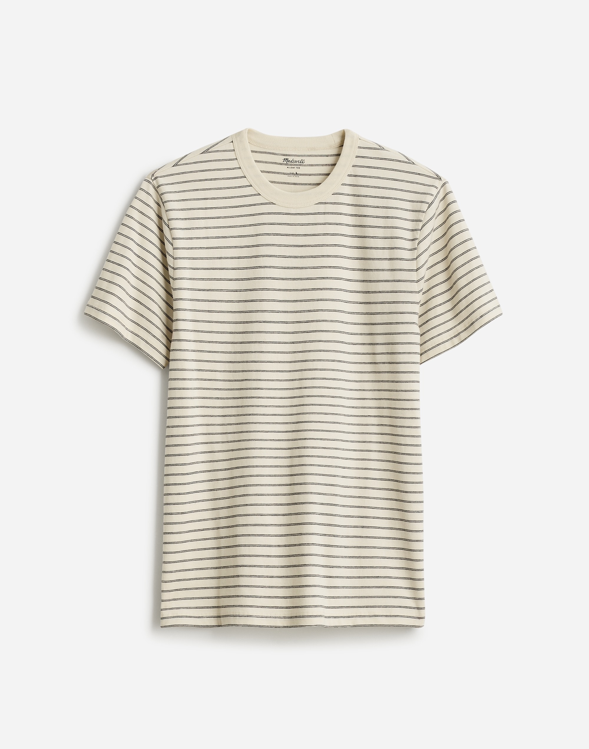 Garment-Dyed Allday Crewneck Tee in true black image 6