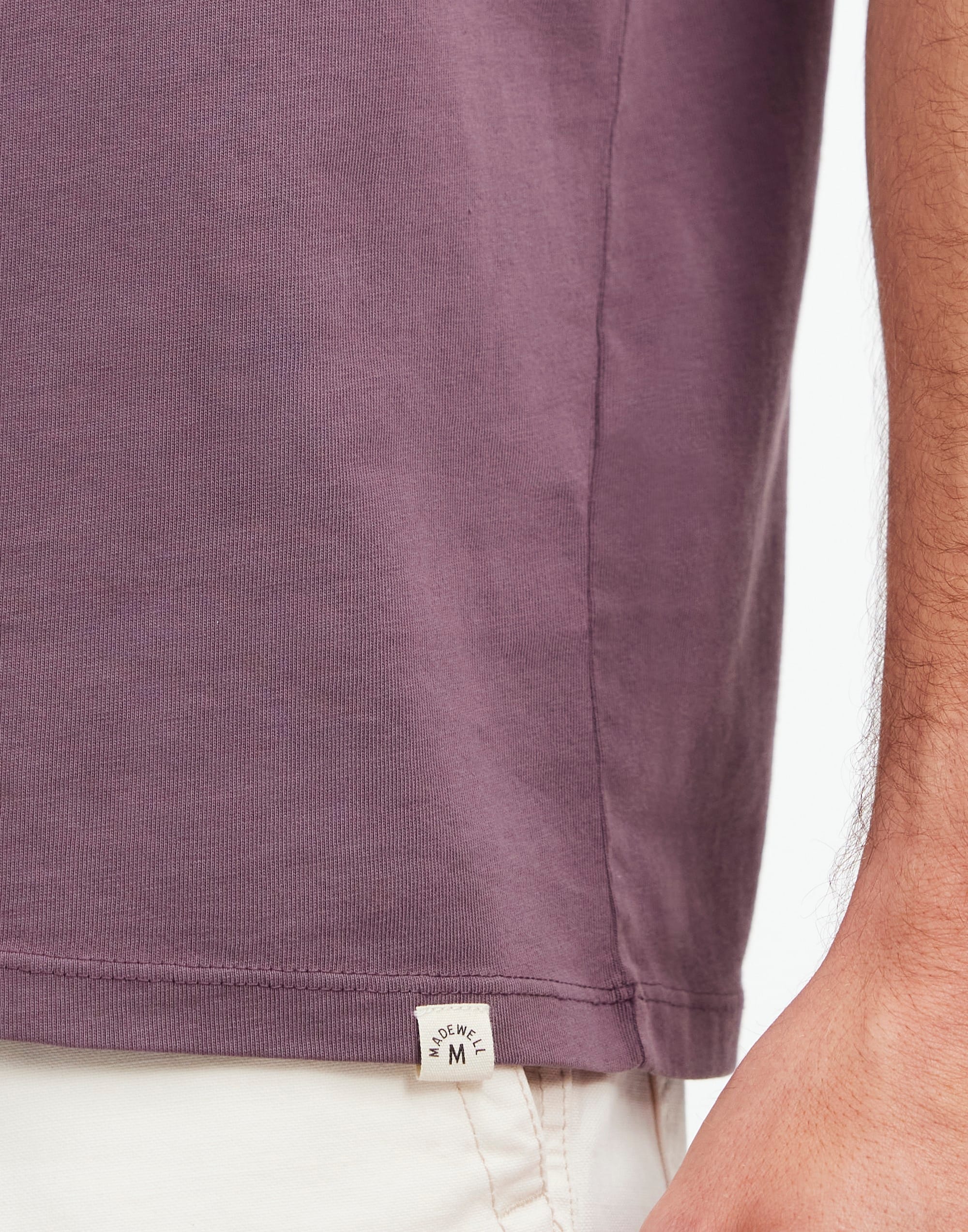 Garment-Dyed Allday Crewneck Tee in chalked fig image 5