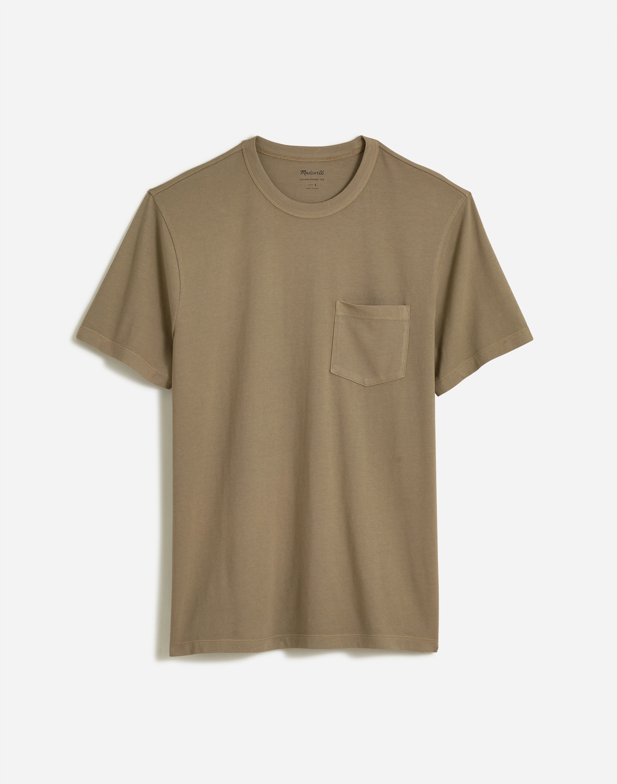 Garment-Dyed Allday Crewneck Pocket Tee in distant surplus image 1
