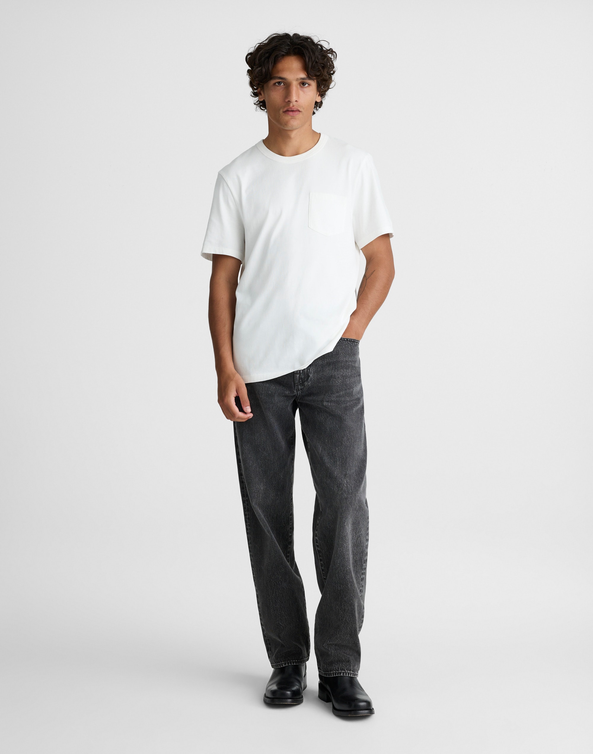 Garment-Dyed Allday Crewneck Pocket Tee